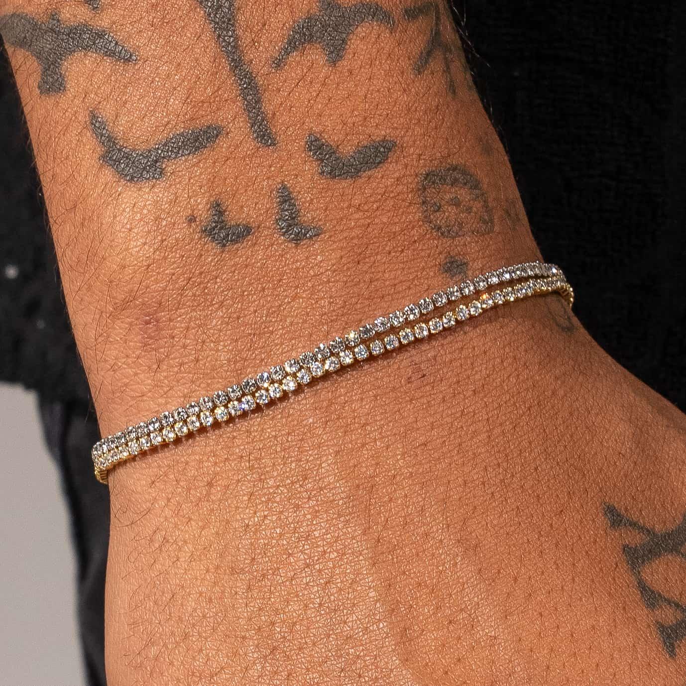 Micro Tennis Bracelet - White Gold - Image 4