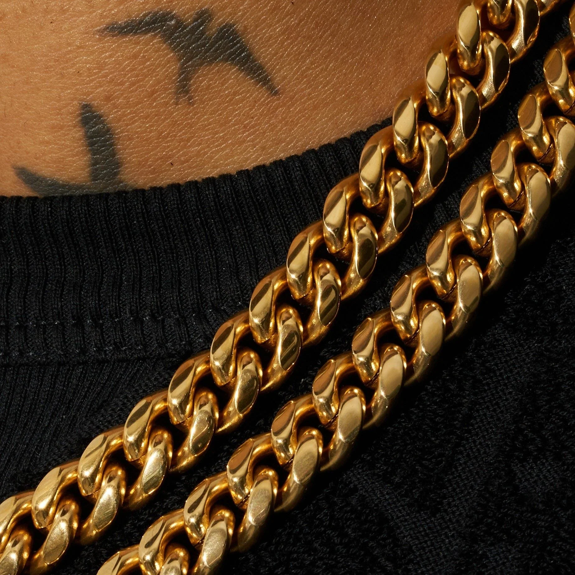 10mm Cuban Chain - Gold - Image 3