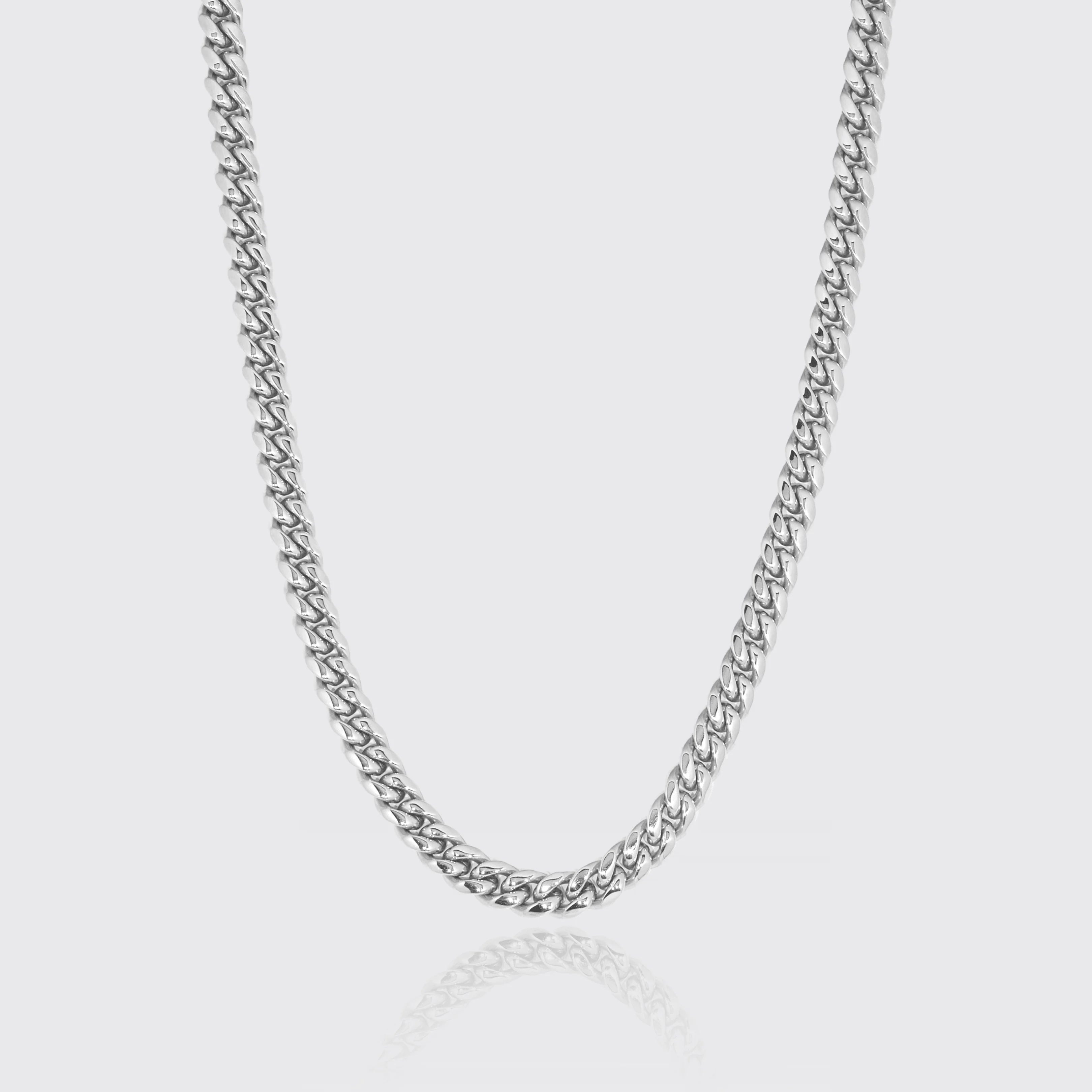 10mm Cuban Chain - White Gold - Image 7