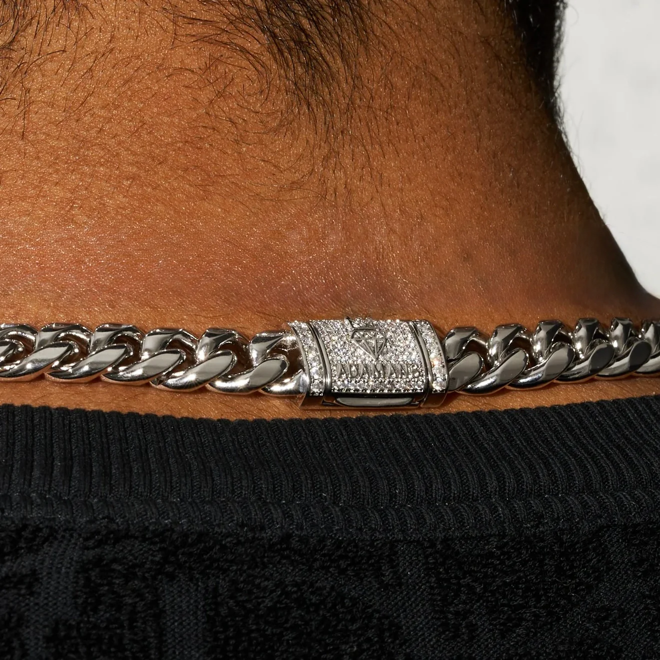 10mm Moissanite Clasp Cuban + 5mm Moissanite Tennis Chain Bundle - Silver - D Color - IF - Bundle - Image 2