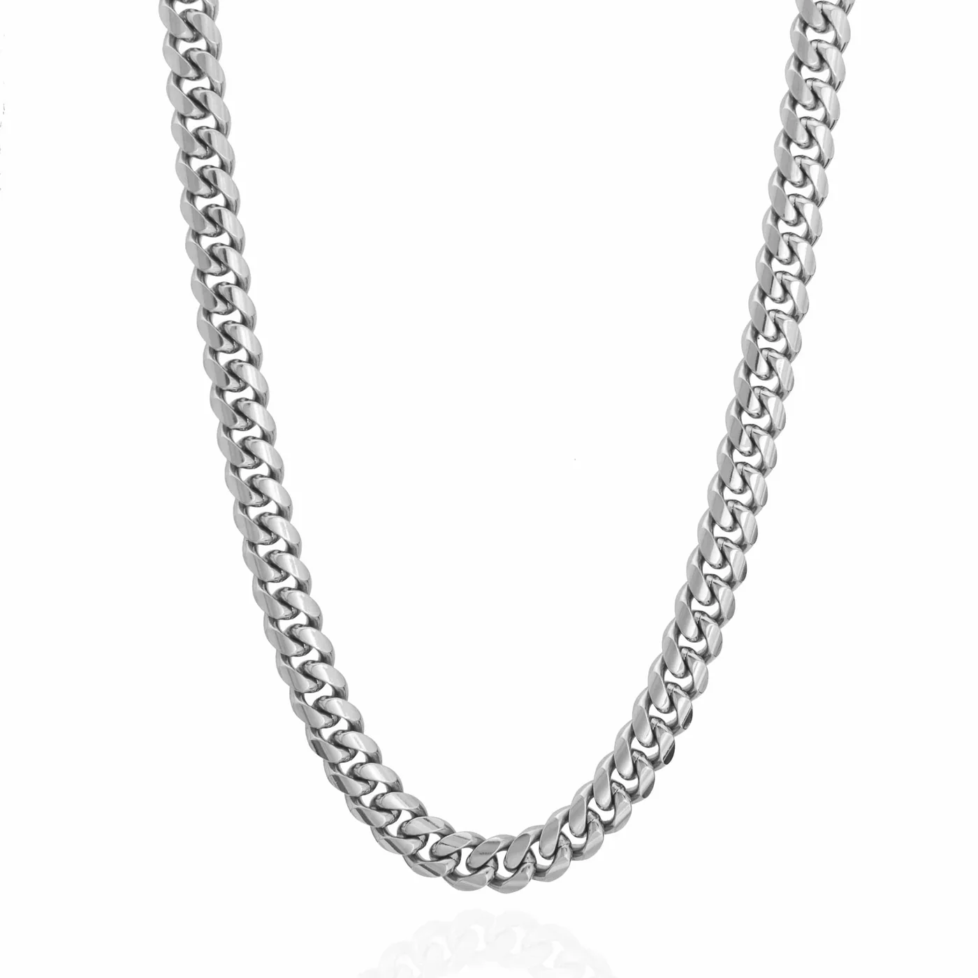 10mm Moissanite Clasp Cuban + 5mm Moissanite Tennis Chain Bundle - Silver - D Color - IF - Bundle - Image 4