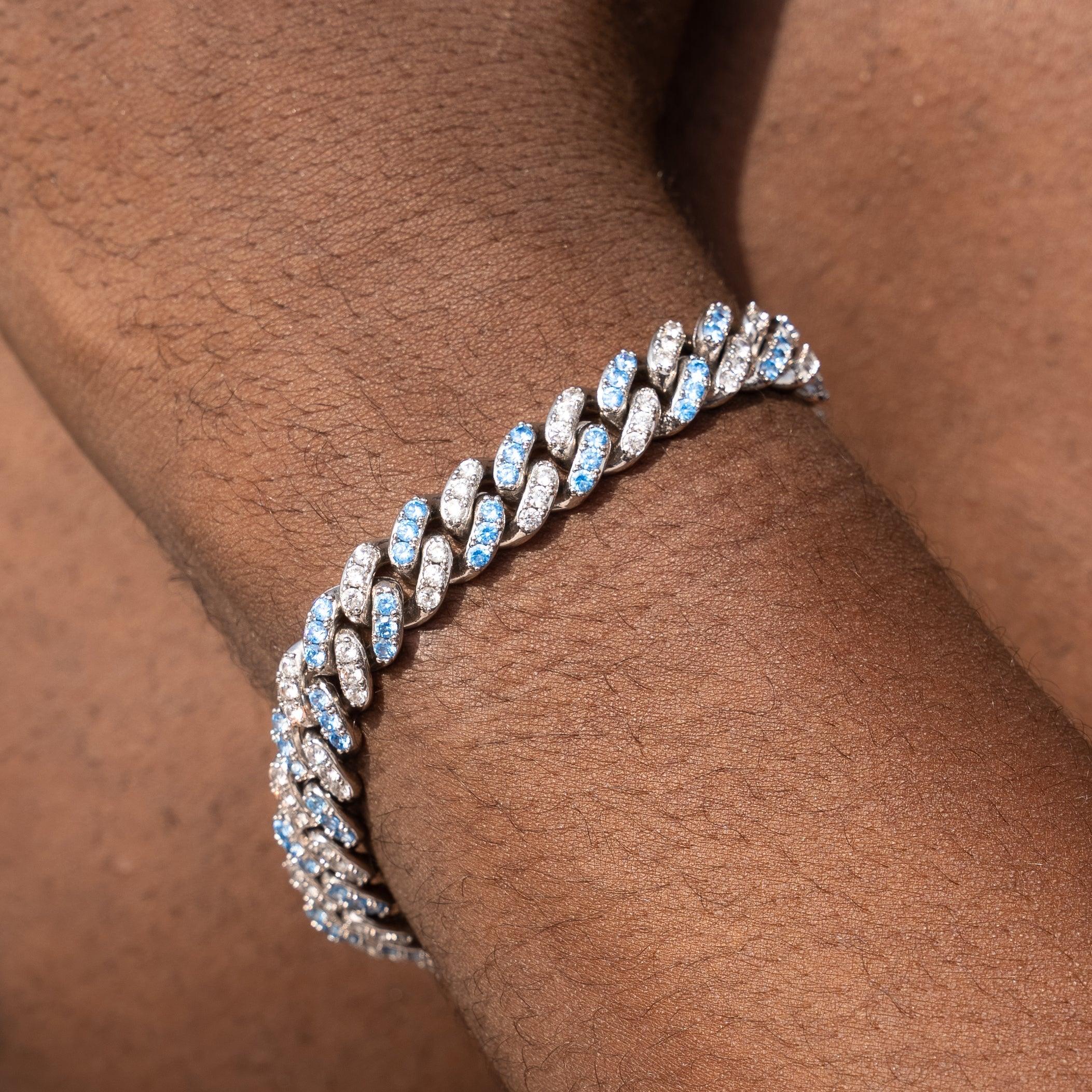 10mm Iced Cuban Bracelet - Two Tone - Image 7