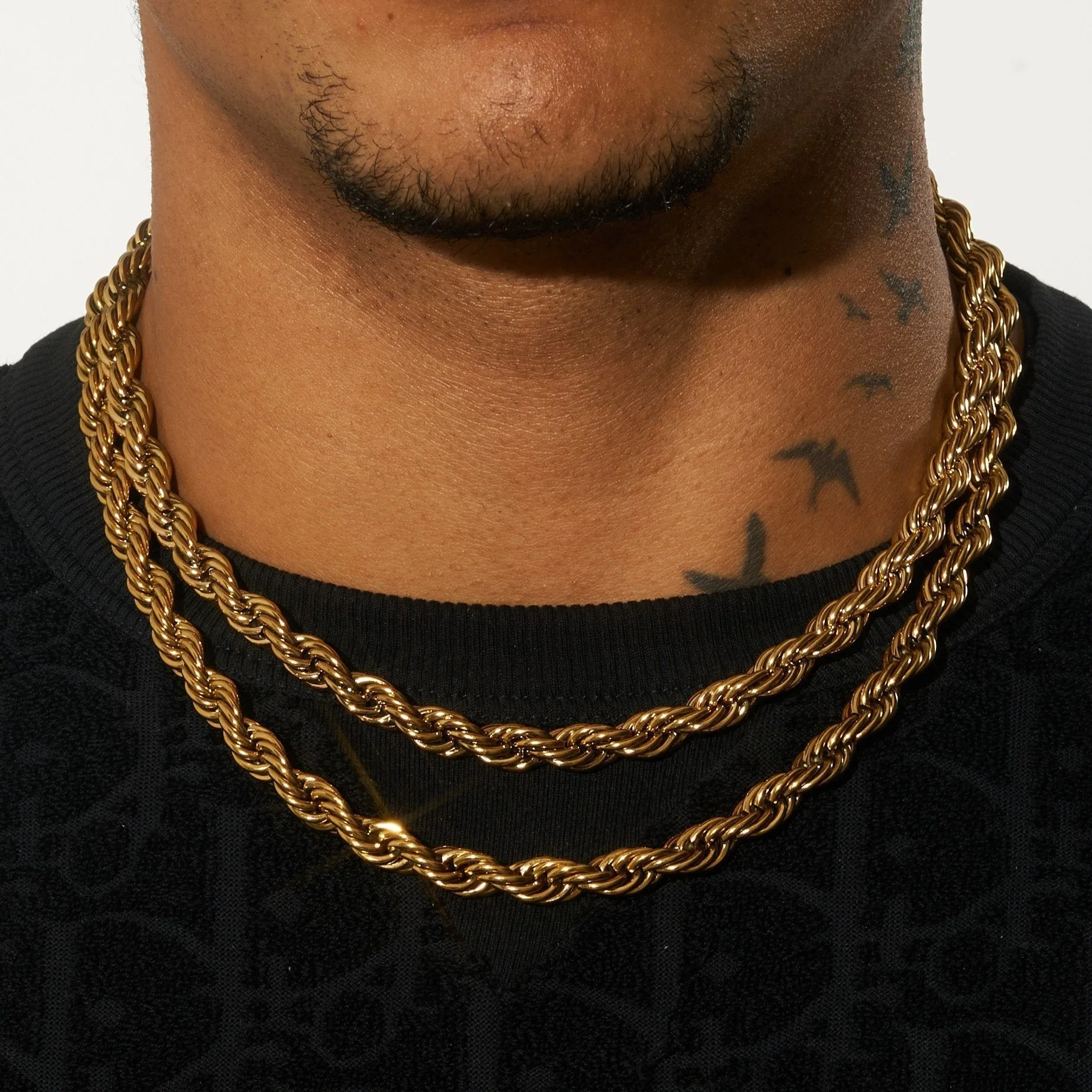 8mm Rope Chain - Gold - Image 2