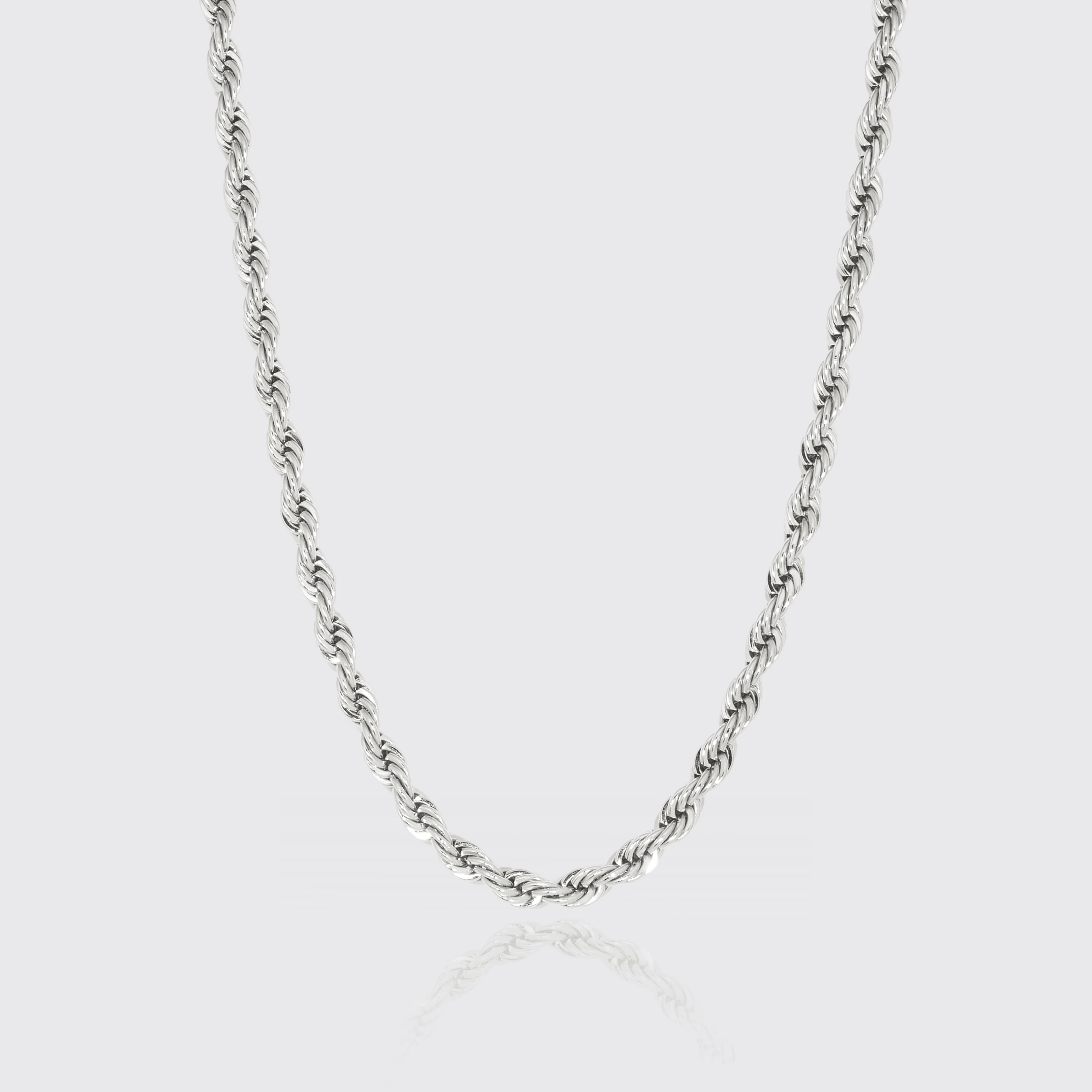 8mm Rope Chain - White Gold - Image 6