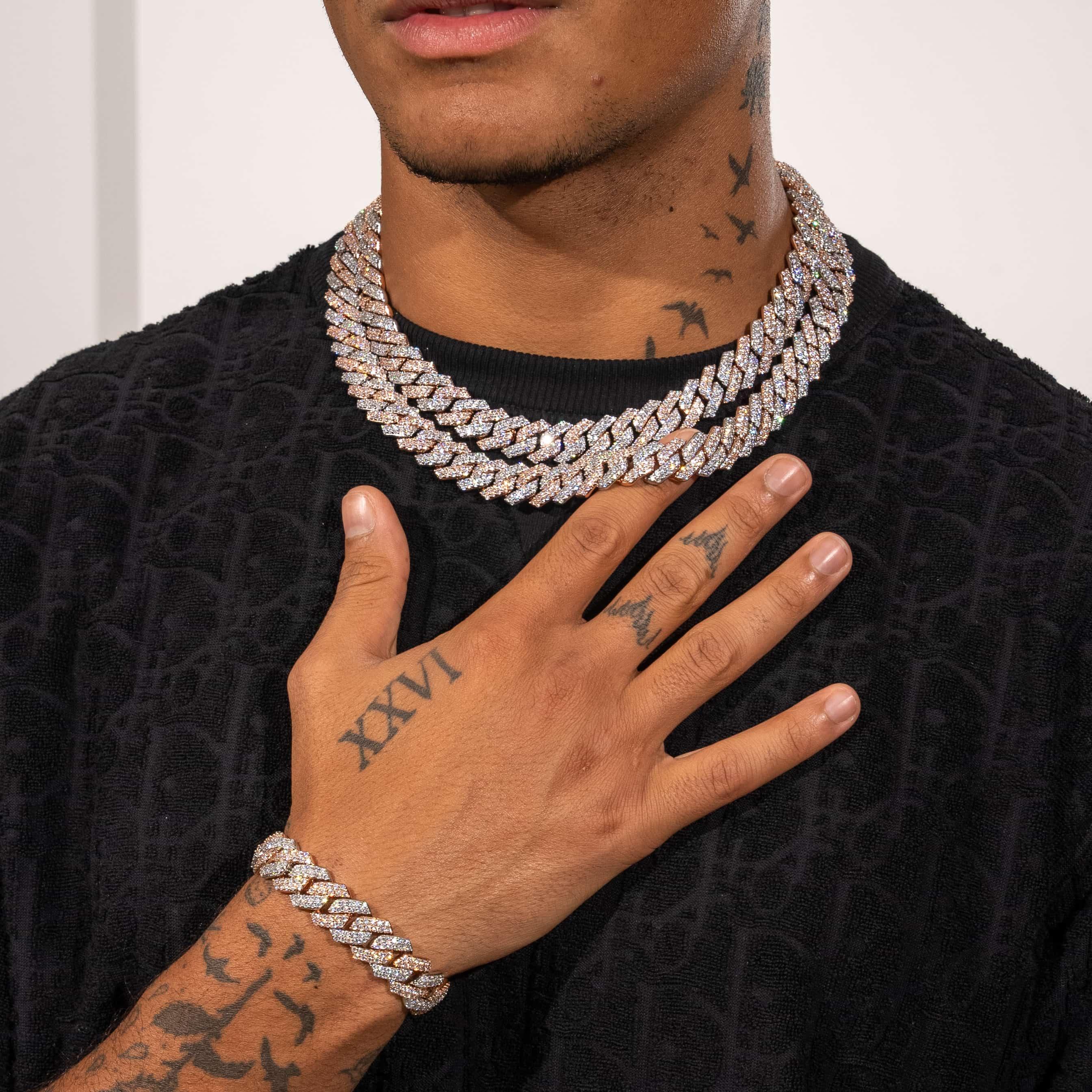 14mm Monaco Chain - Two Tone - Image 3