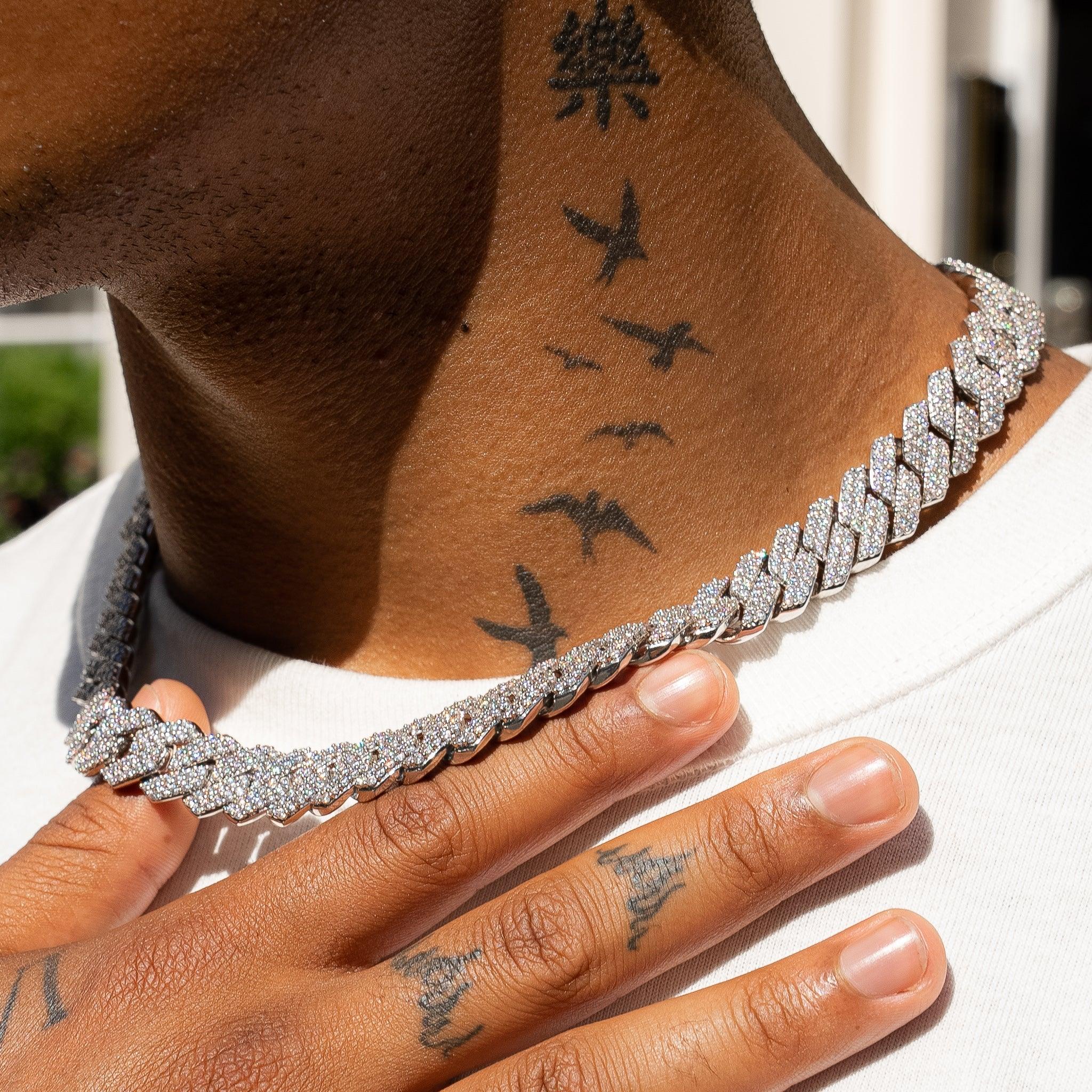14mm Monaco Chain - White Gold - Image 5