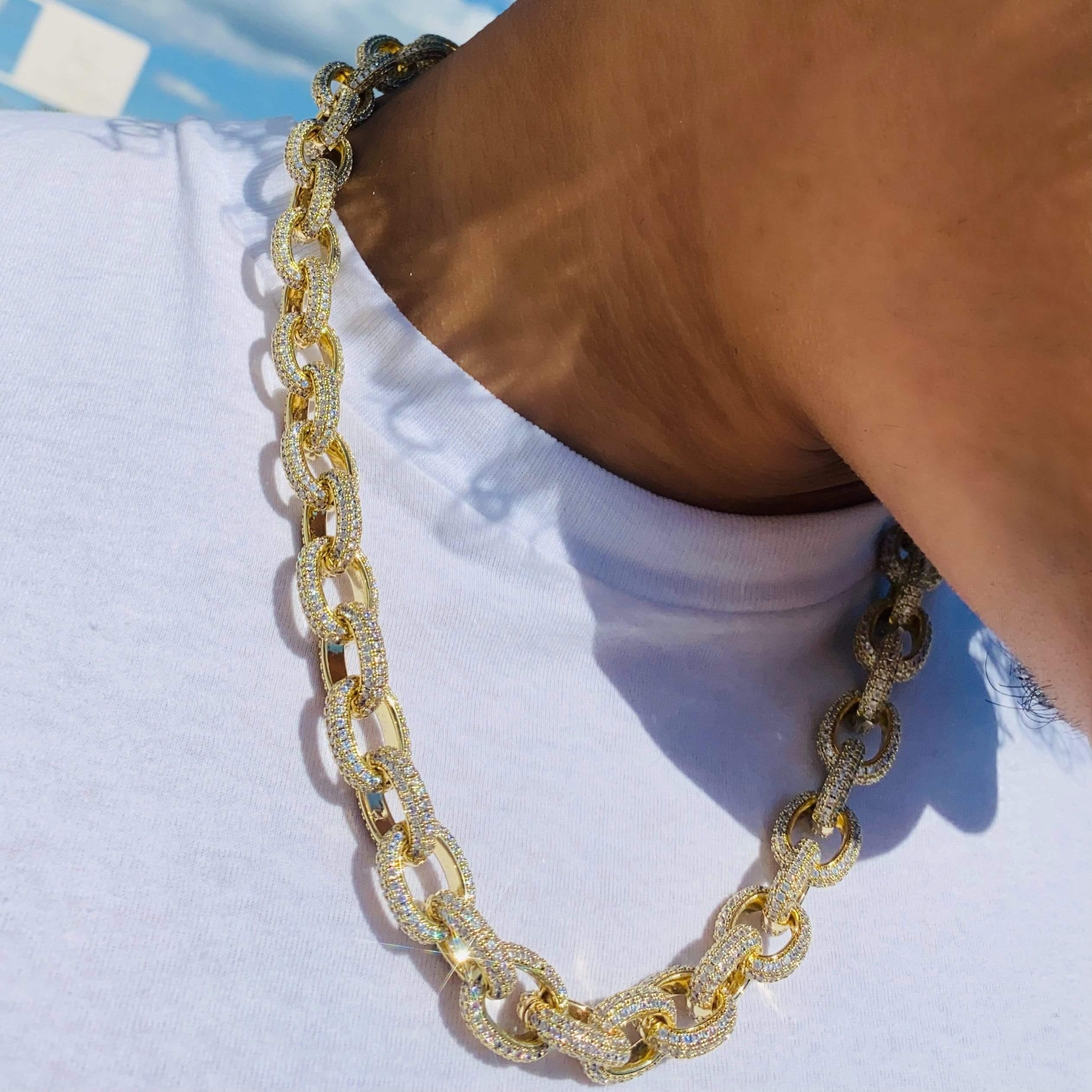 15mm Rolo Chain - Gold