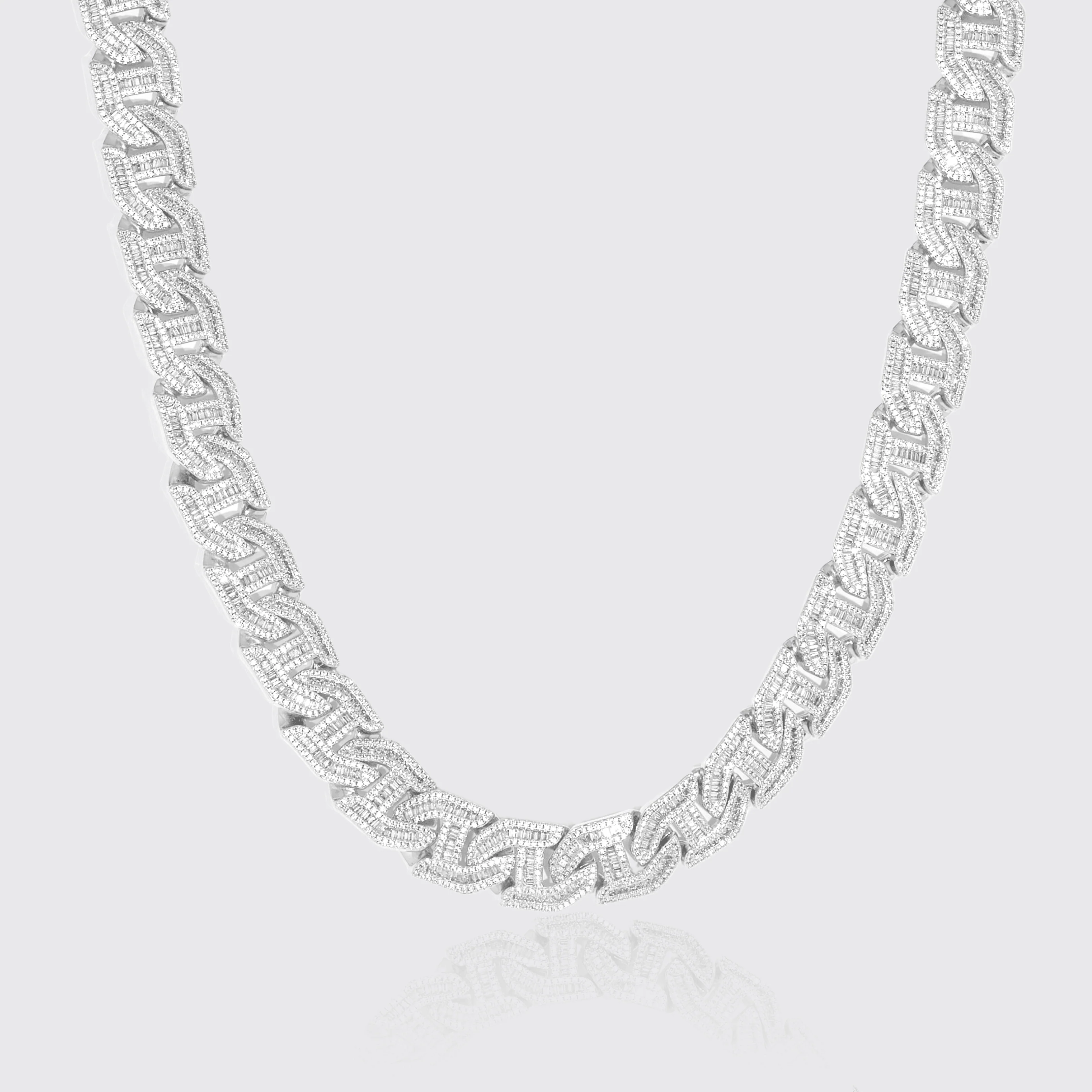 17mm G Link Chain - White Gold