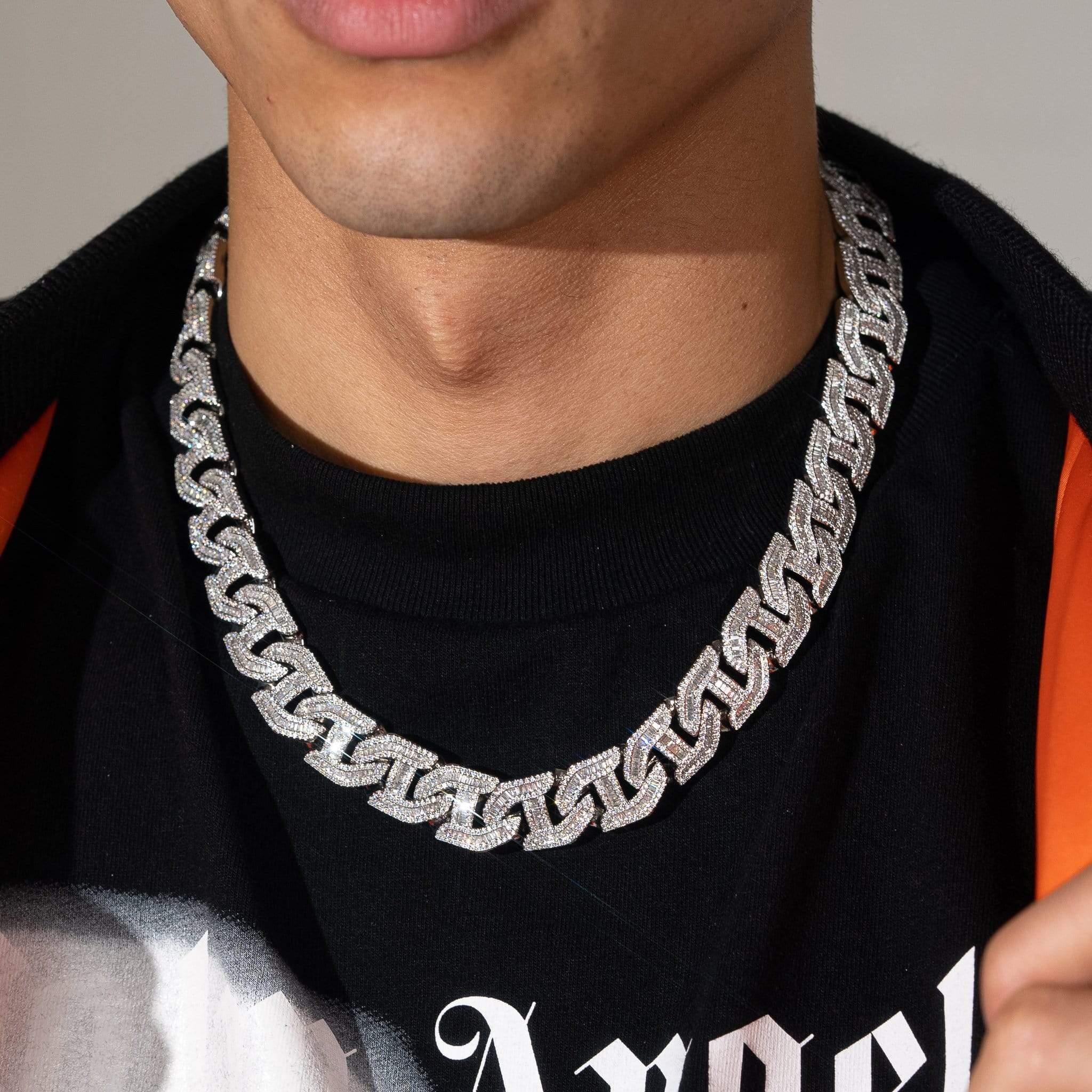 17mm G Link Chain - White Gold - Image 2