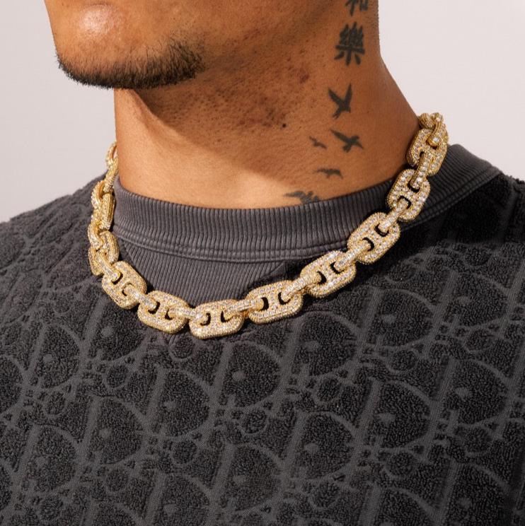 17mm G-Link Diamond Chain - Gold - Image 2