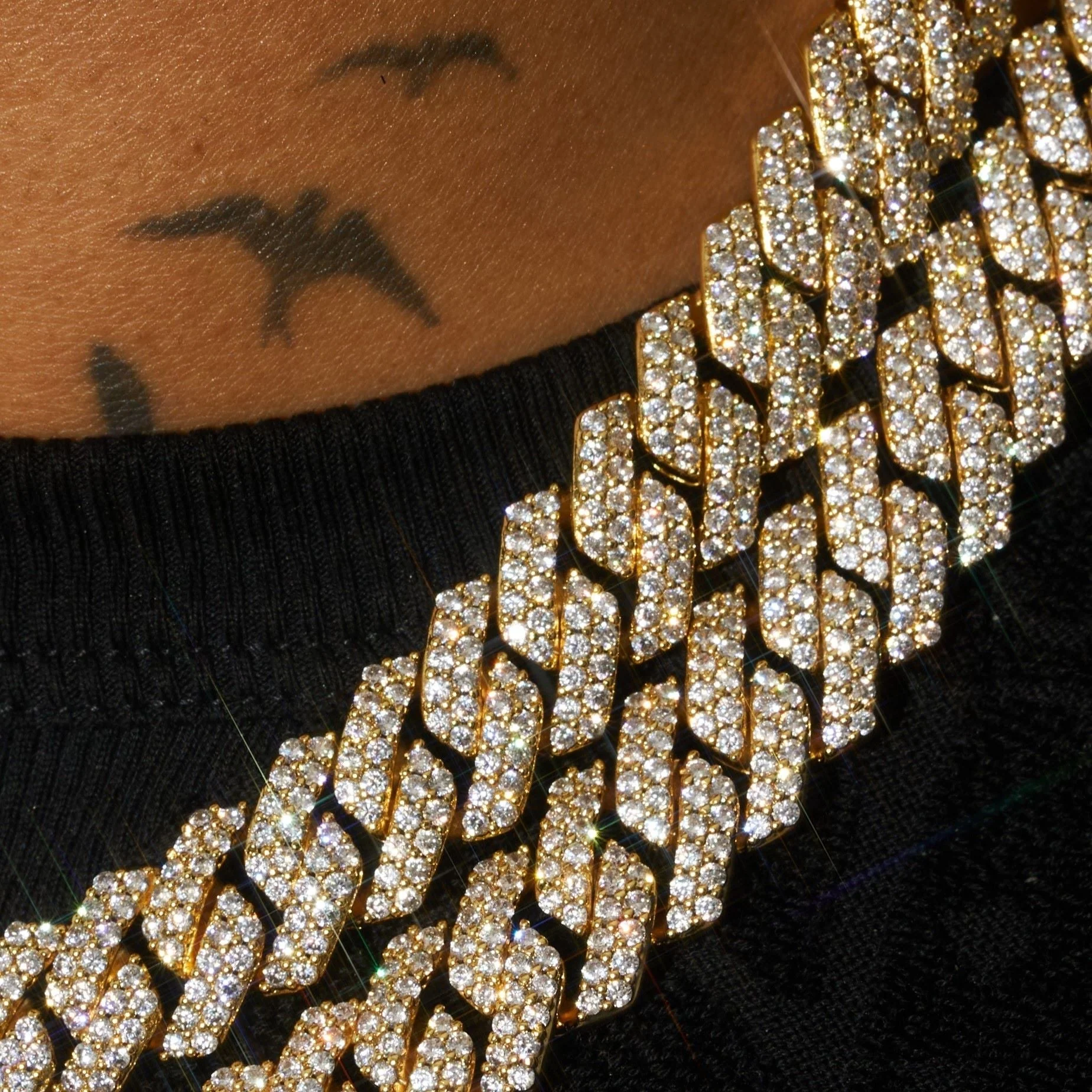 14mm Monaco Chain - Gold - Image 4
