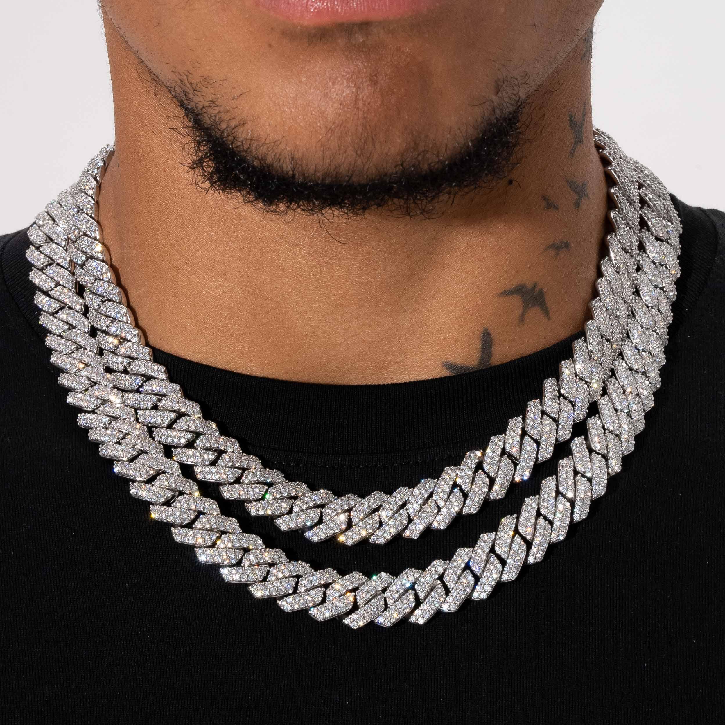 14mm Monaco Chain - White Gold - Image 5