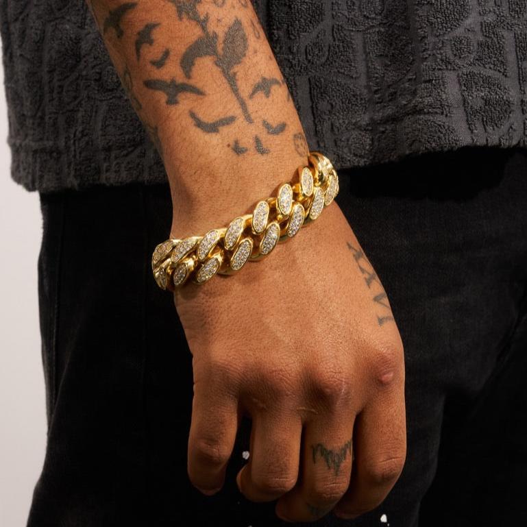 19mm Cuban Bracelet - Gold - Image 3