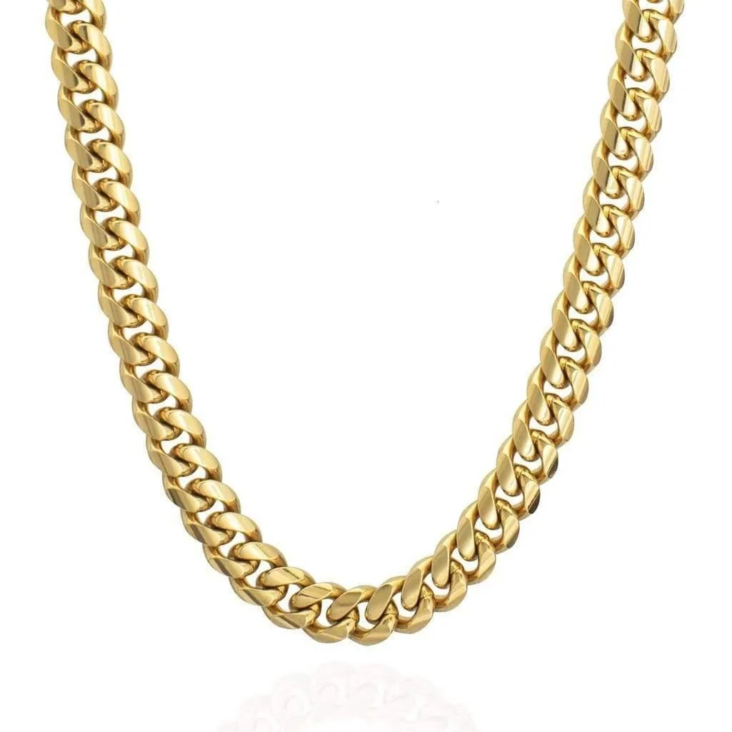 20mm Cuban Iced Clasp Chain - Gold - Image 4