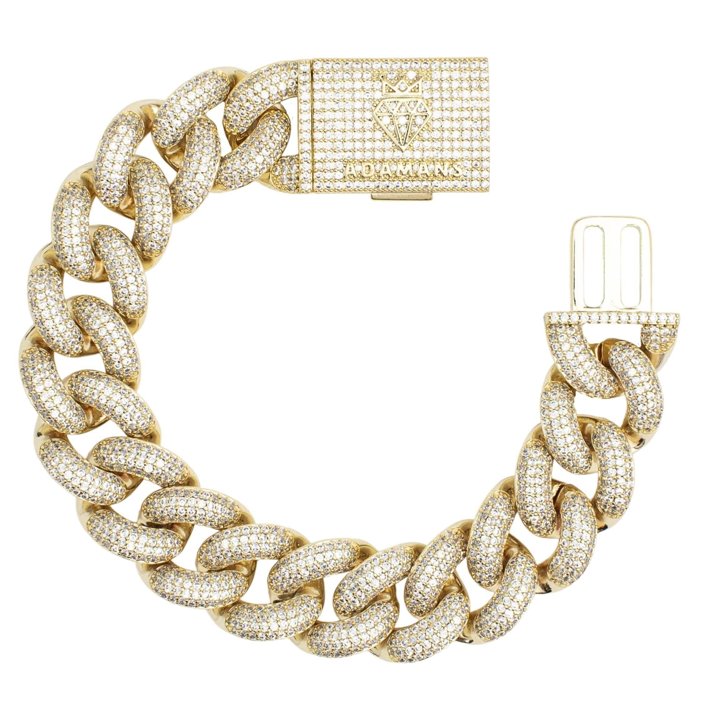 20mm Iced Cuban Bracelet - Gold - Image 5