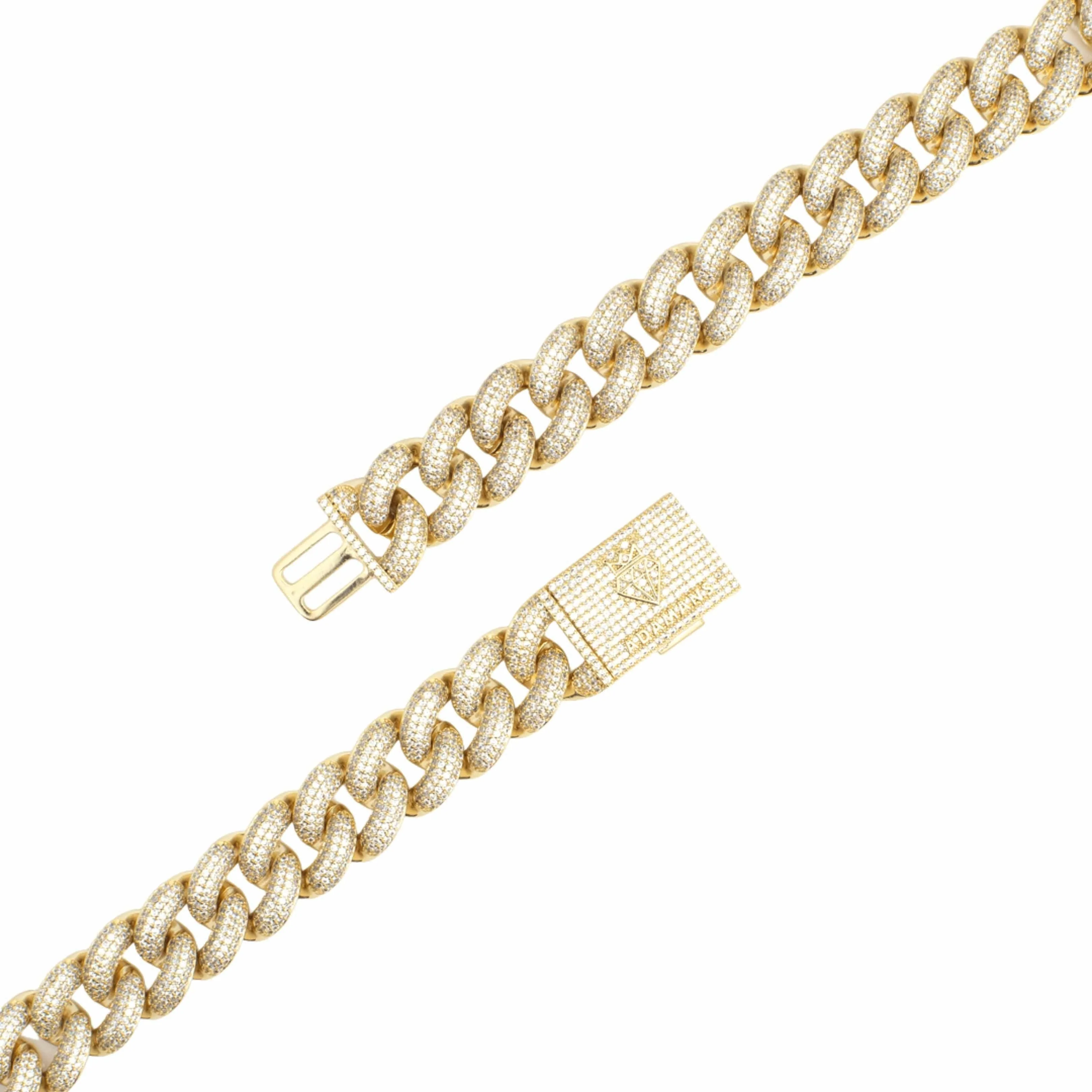 20mm Iced Cuban Bracelet - Gold - Image 6