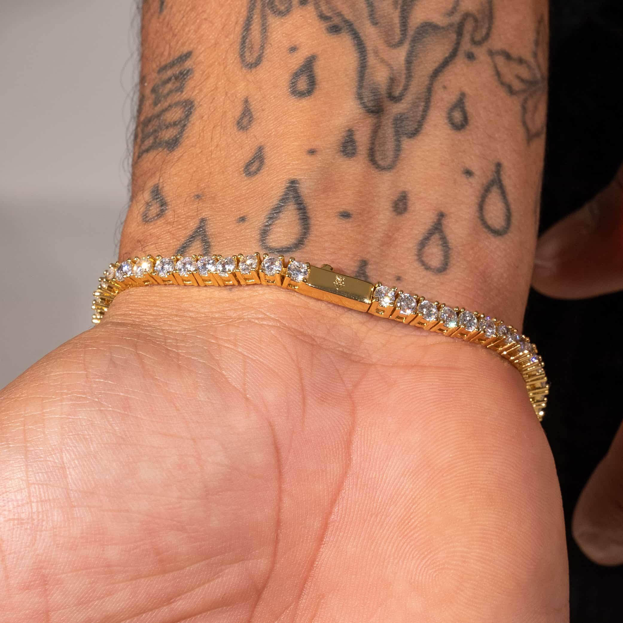 3mm Moissanite Tennis Bracelet - 18k Gold - D Color - IF - Image 2