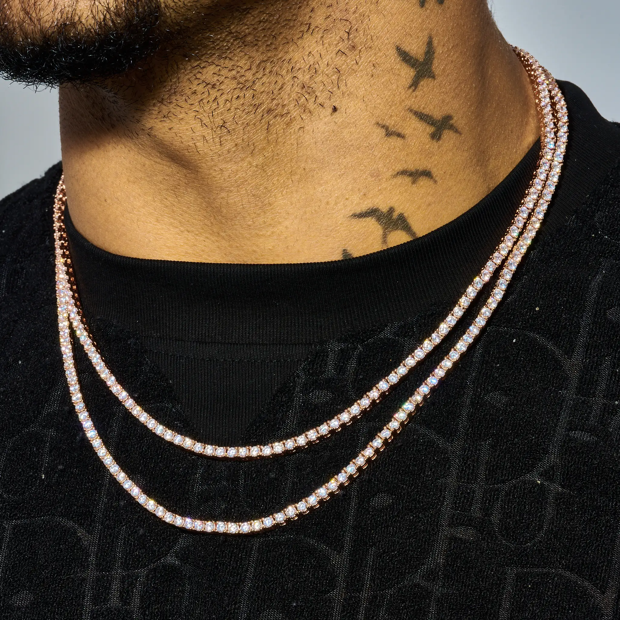 3mm Tennis Chain - Rose Gold - Image 4