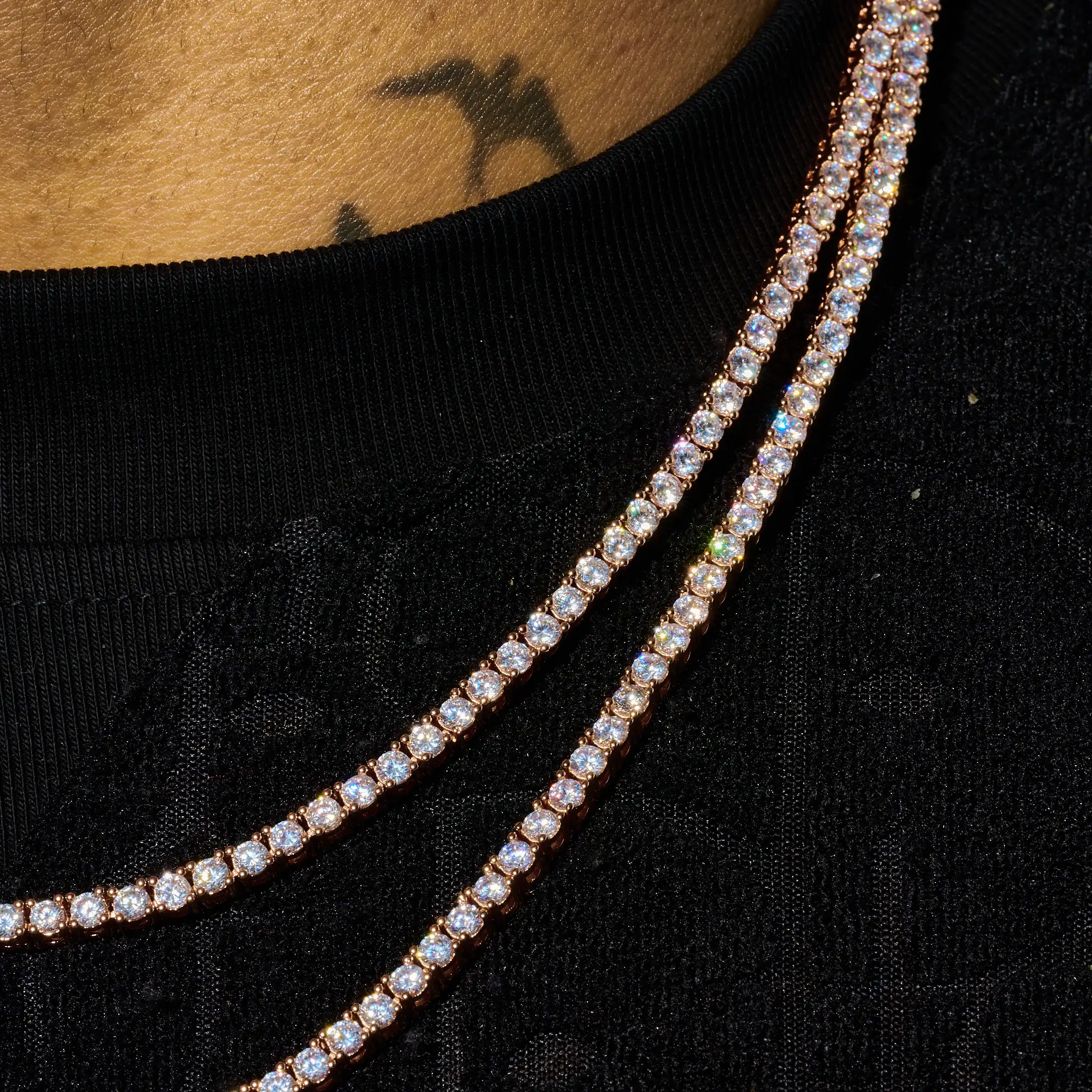 3mm Tennis Chain - Rose Gold - Image 5