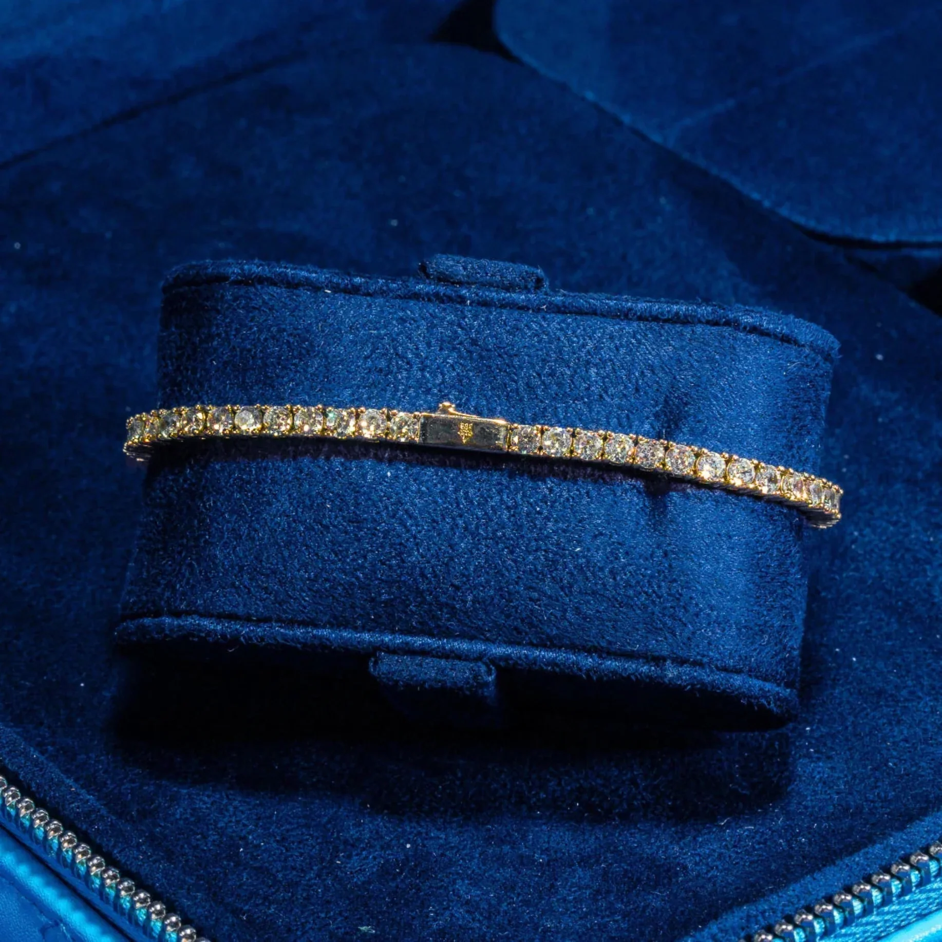 3mm Tennis Bracelet - Gold - Image 2