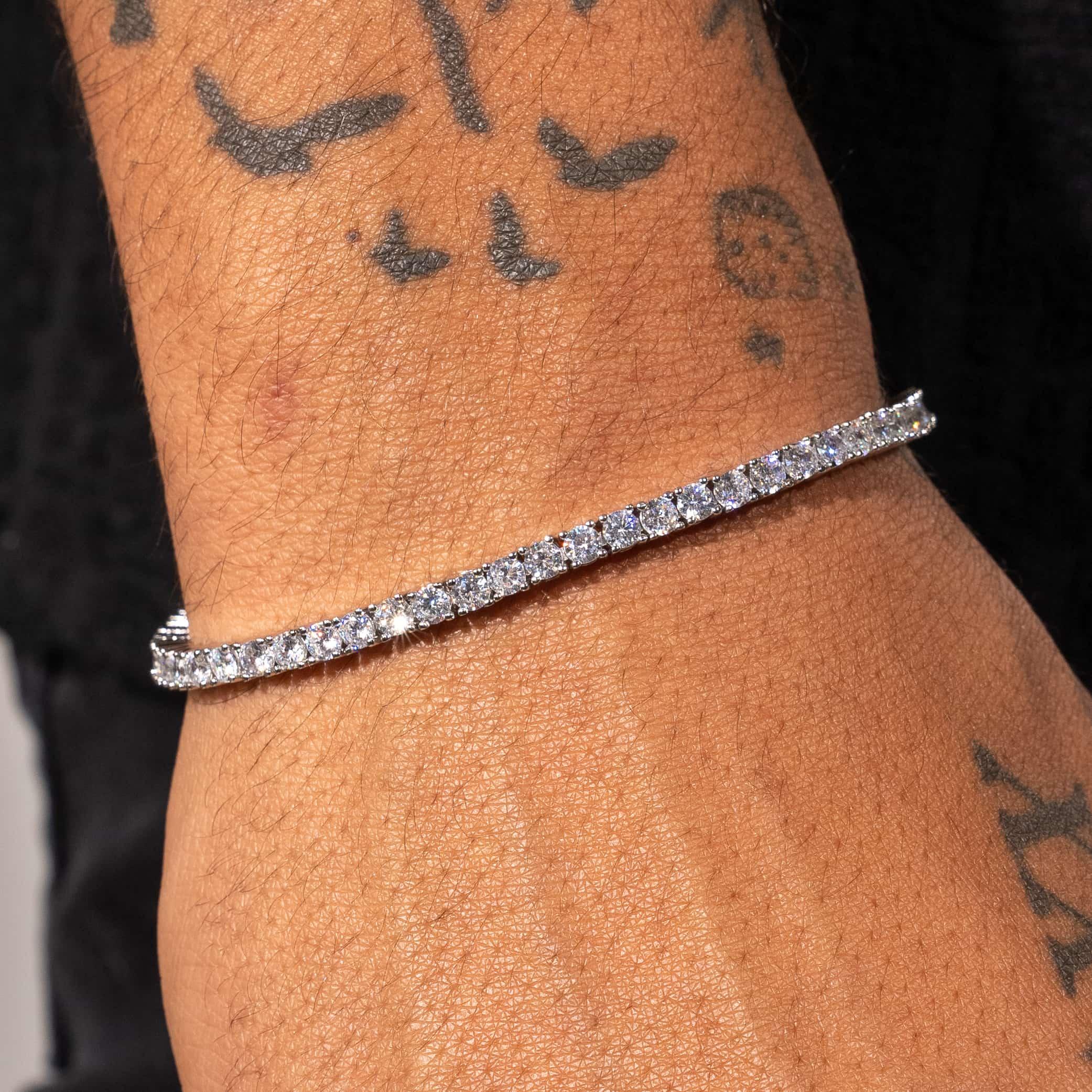 3mm Diamond Tennis Bracelet - 14k White Gold - Image 3