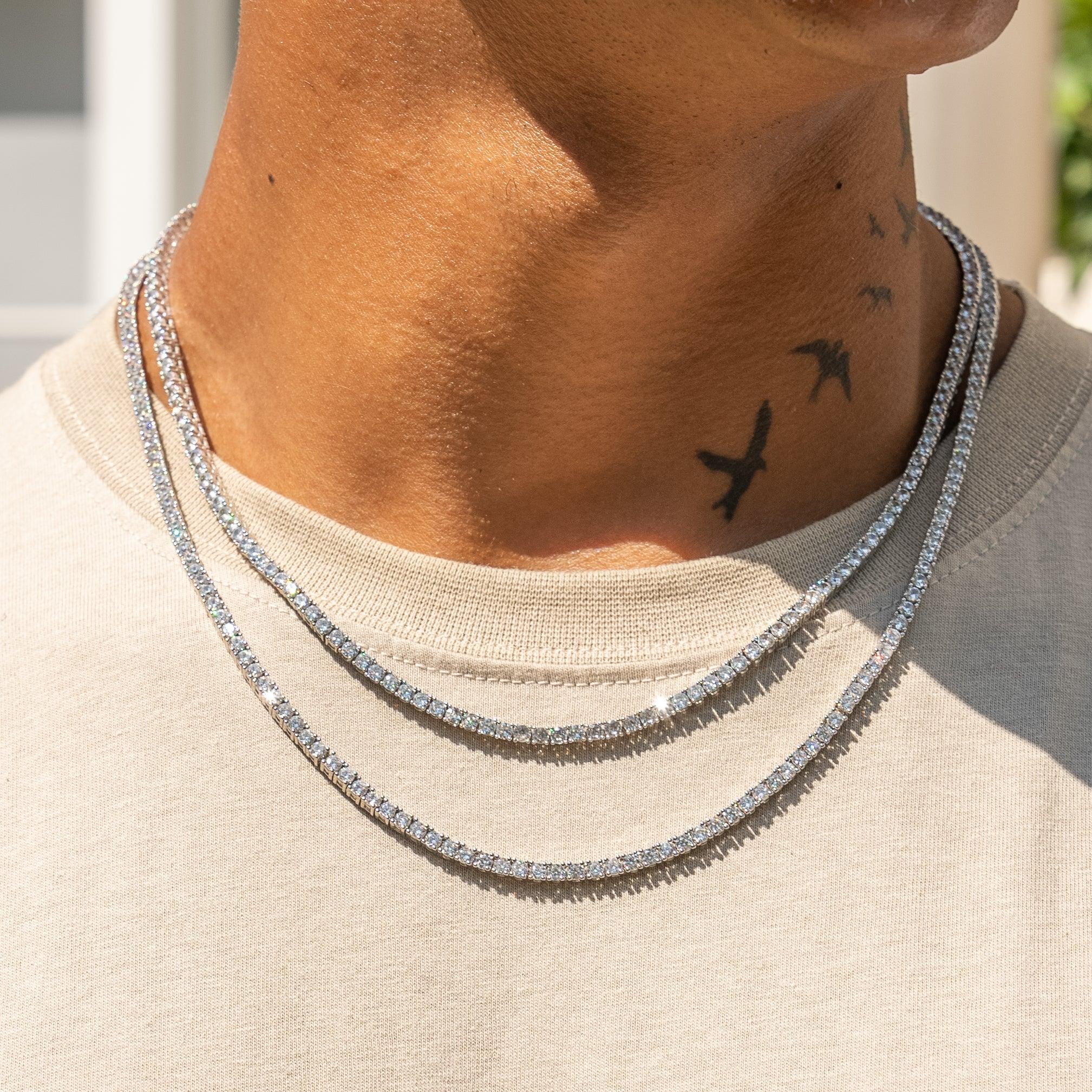 3mm Diamond Tennis Chain - 14k White Gold - Image 4