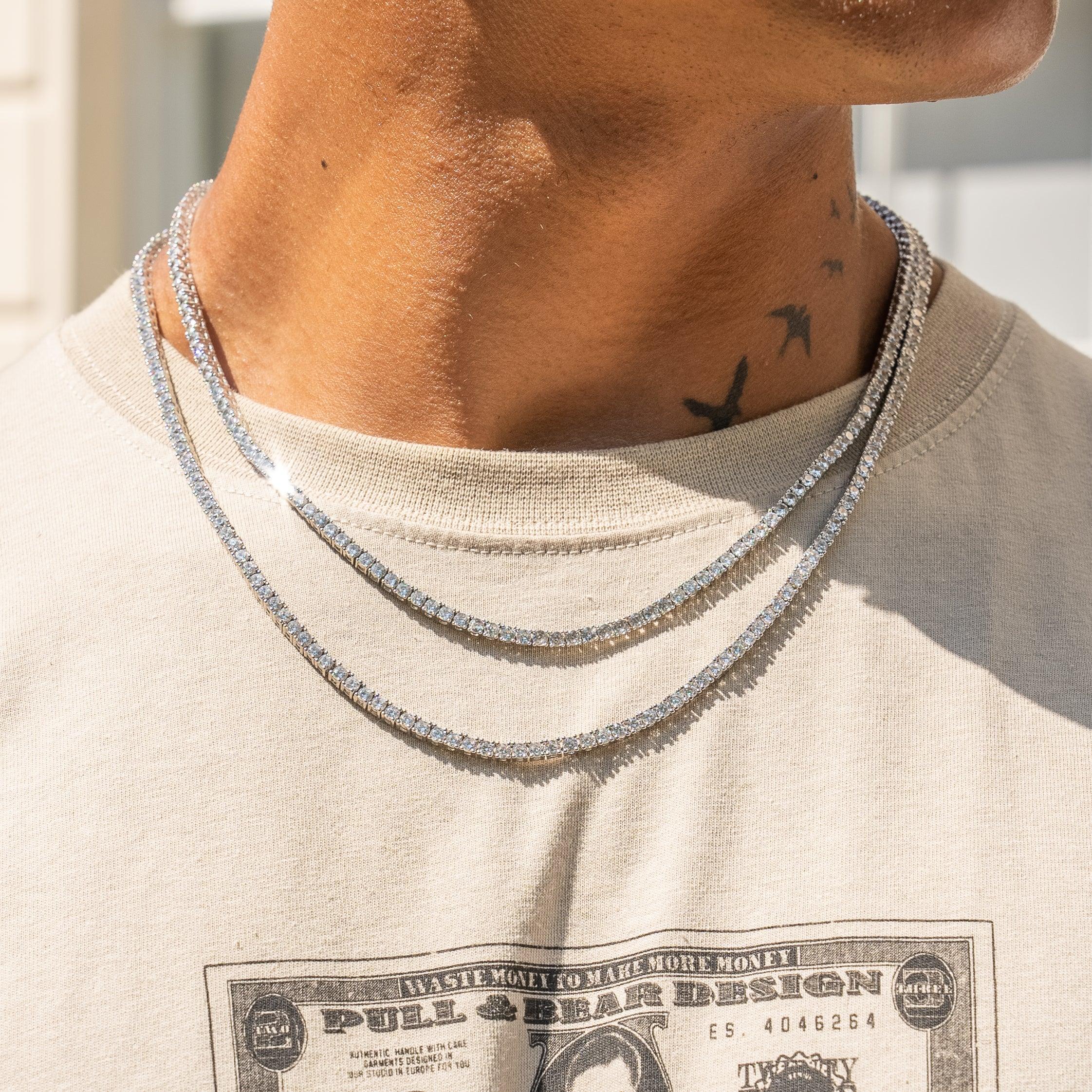 3mm Diamond Tennis Chain - 14k White Gold - Image 6
