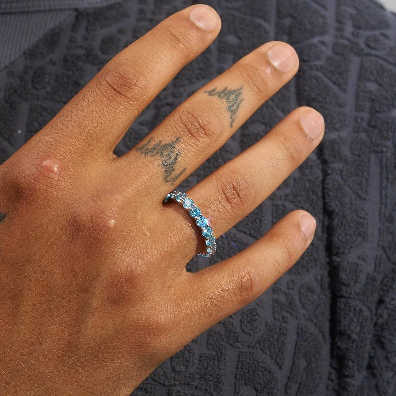 5mm Blue Diamond Ring - Image 2