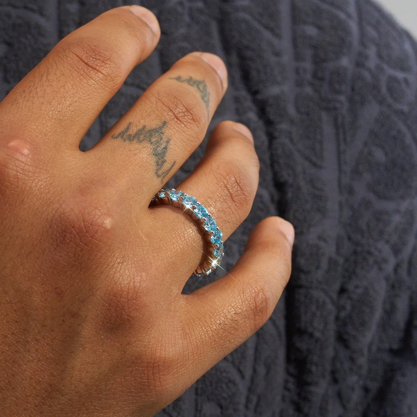 5mm Blue Diamond Ring - Image 3