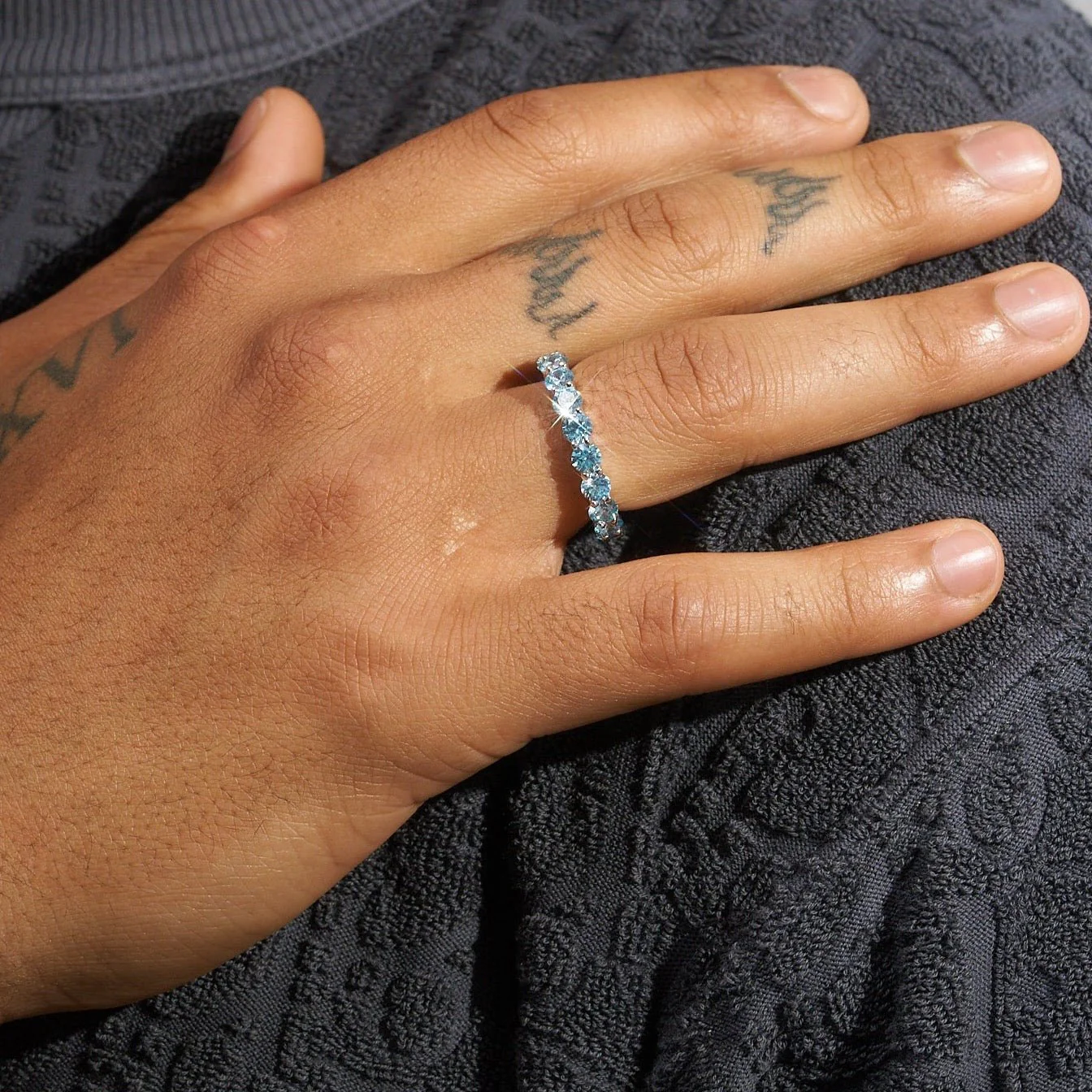 5mm Blue Diamond Ring - Image 4