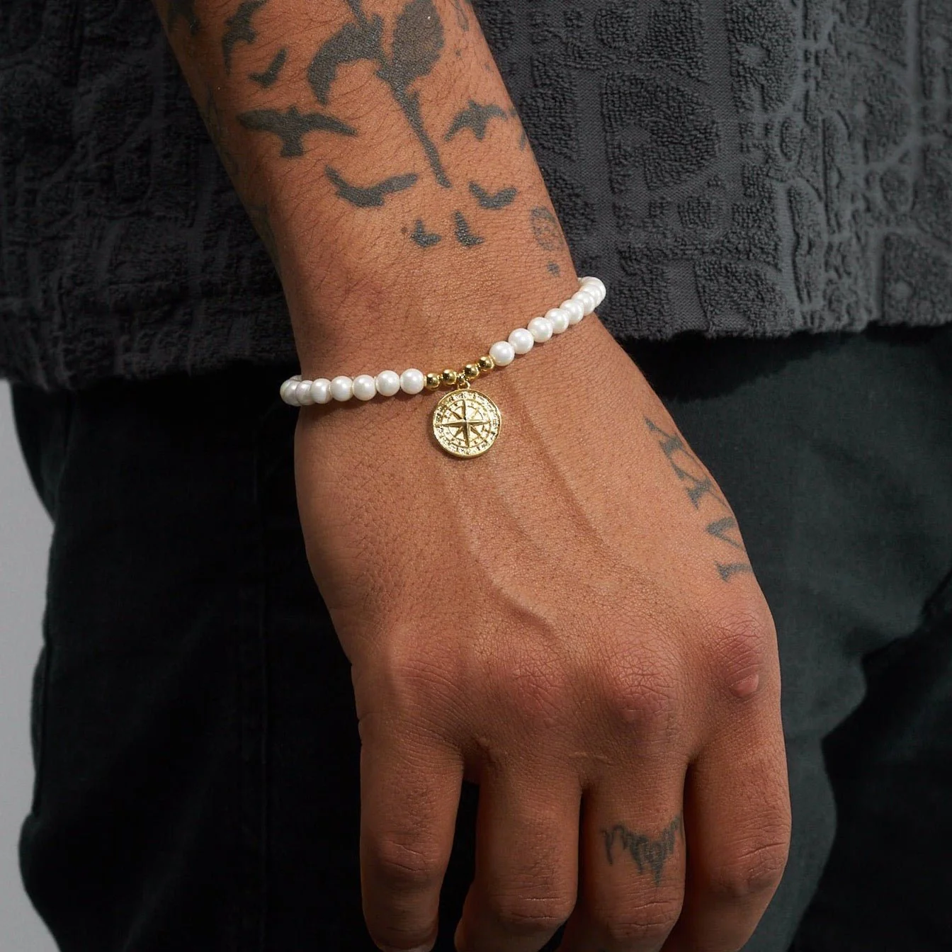 5mm Compass Pearl Bracelet - Image 2