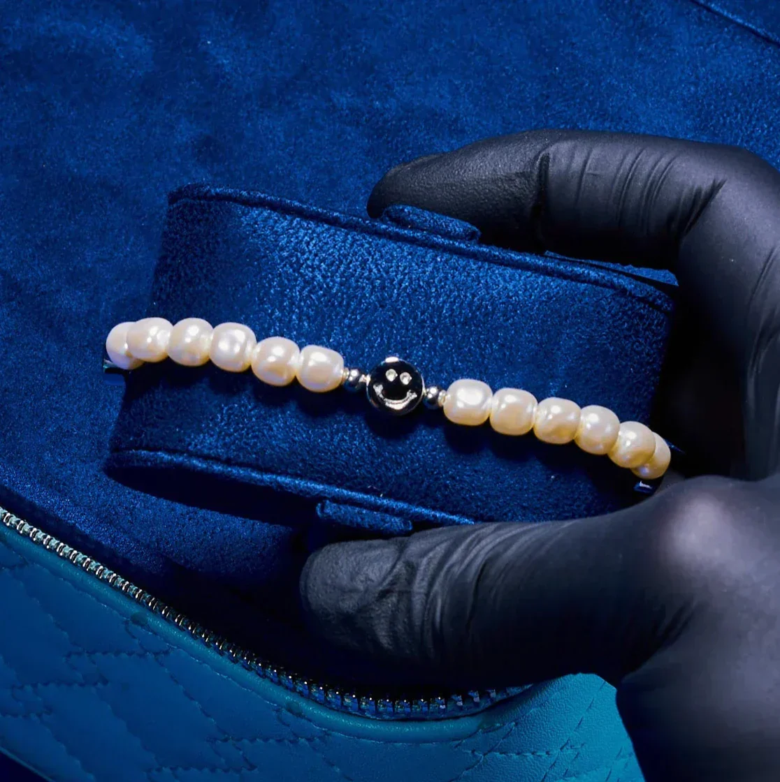 5mm Smiley Face Pearl Bracelet - Image 2