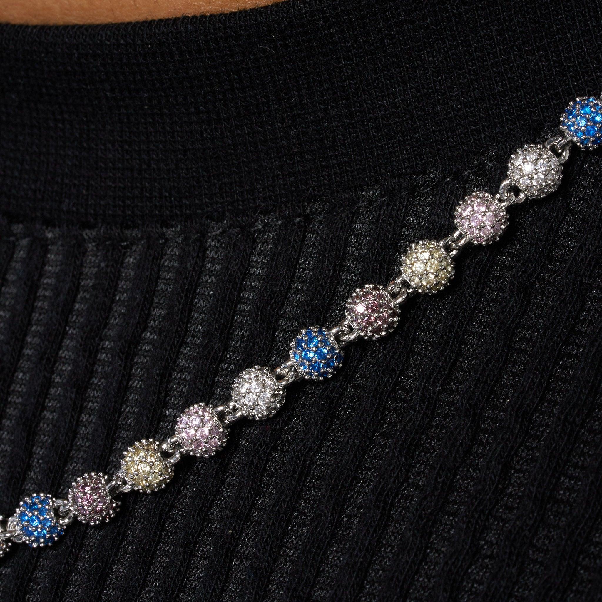 5mm ICED BALL CHAIN - WHITE GOLD - Image 3