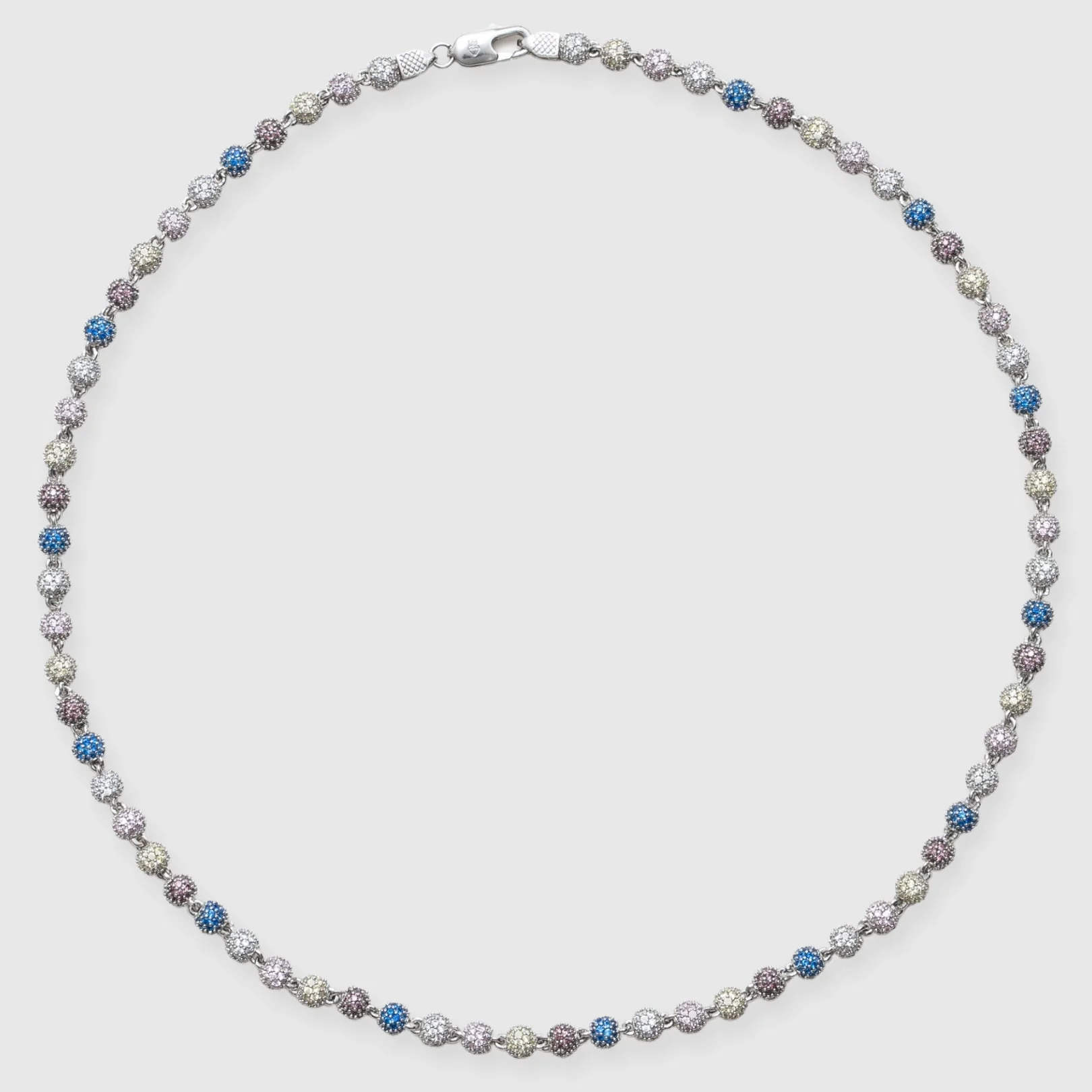 5mm ICED BALL CHAIN - WHITE GOLD - Image 6