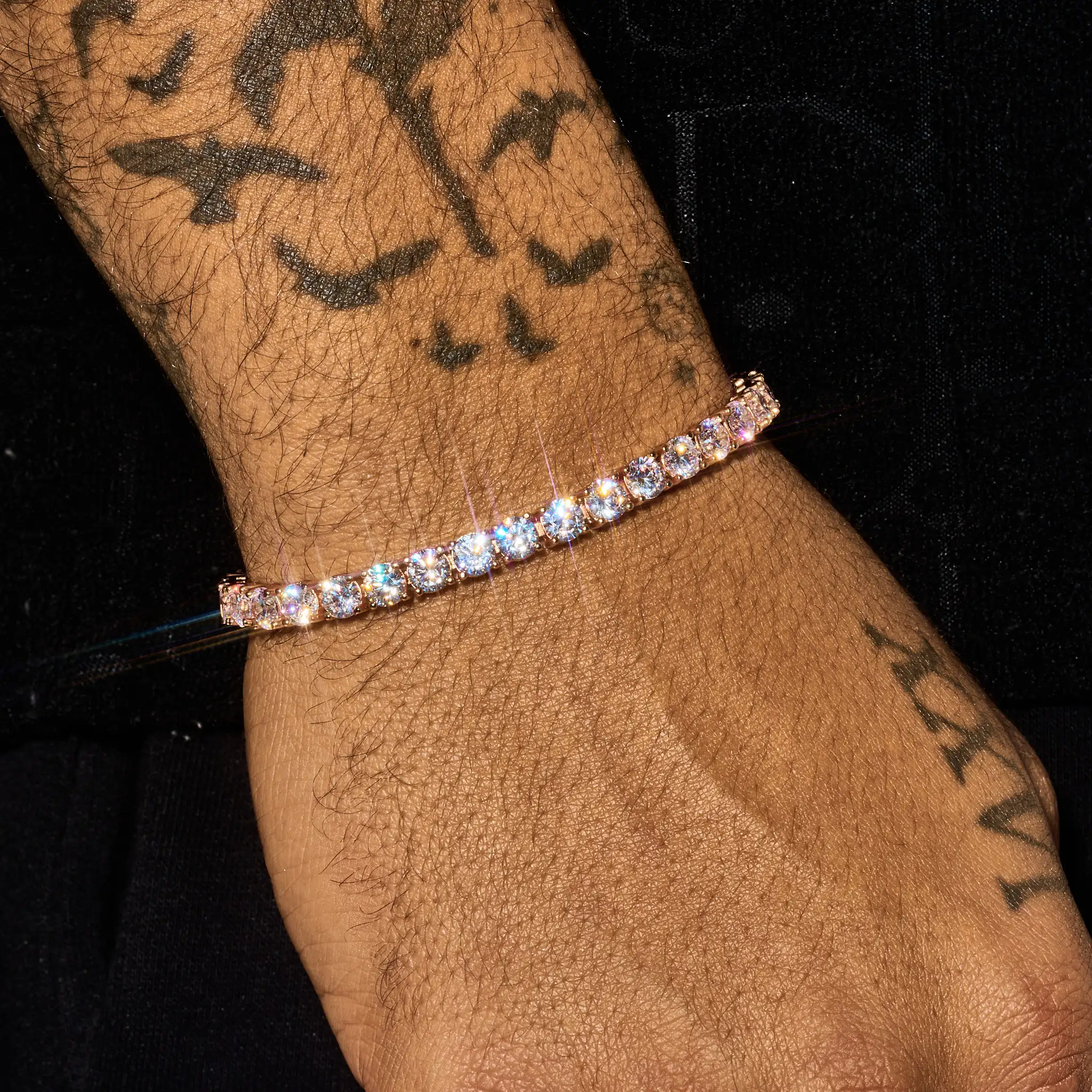 5mm Tennis Bracelet - Rose Gold - Image 3