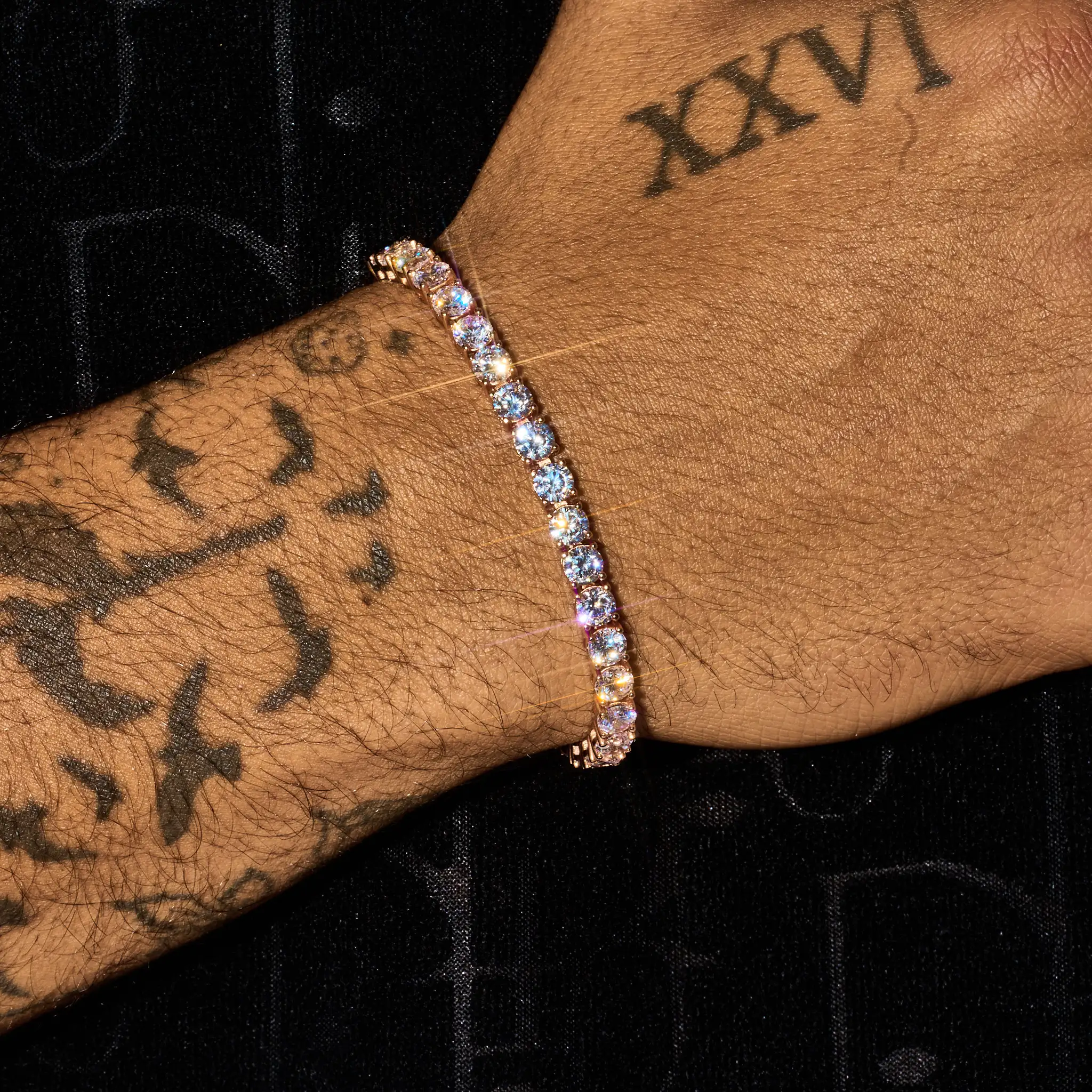 5mm Tennis Bracelet - Rose Gold - Image 4