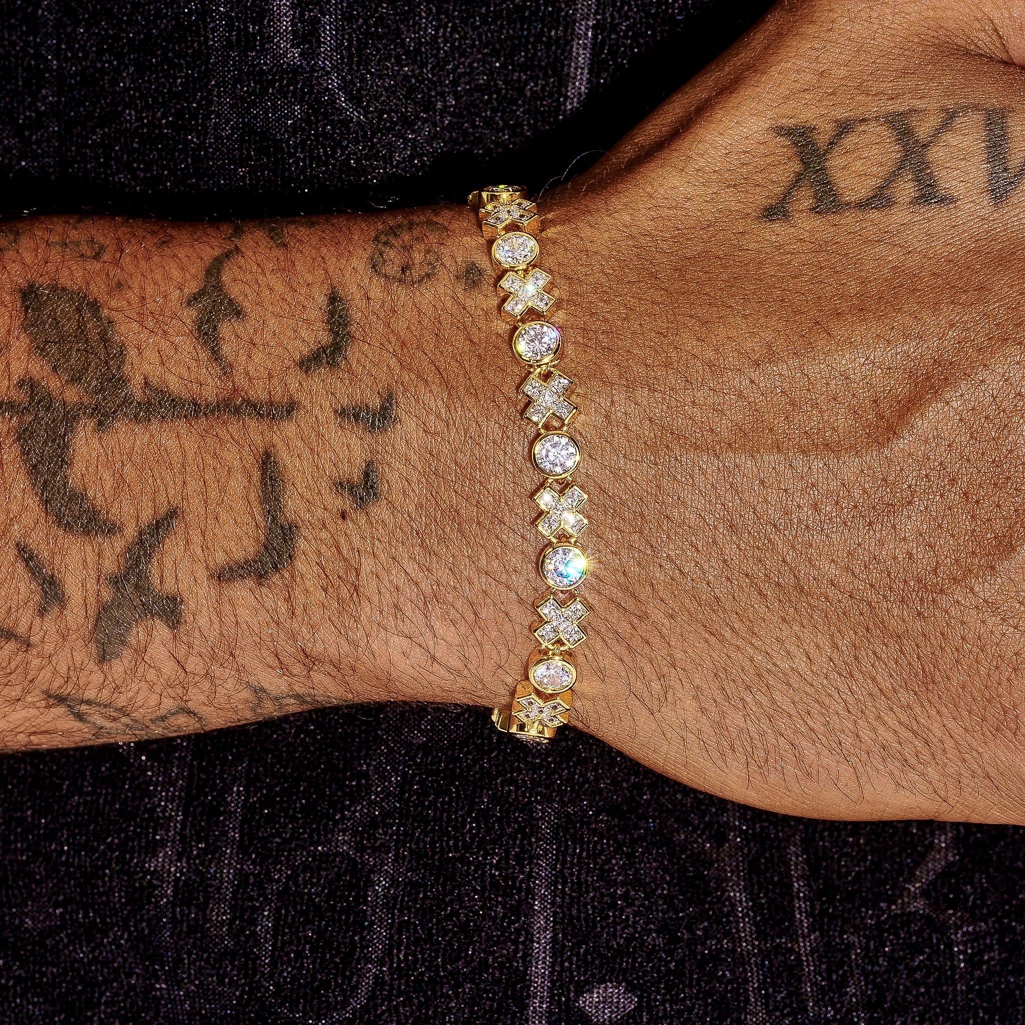 5MM Moissanite XOXO Bracelet - 18k Vermeil - D COLOR - VVS1 - Image 3