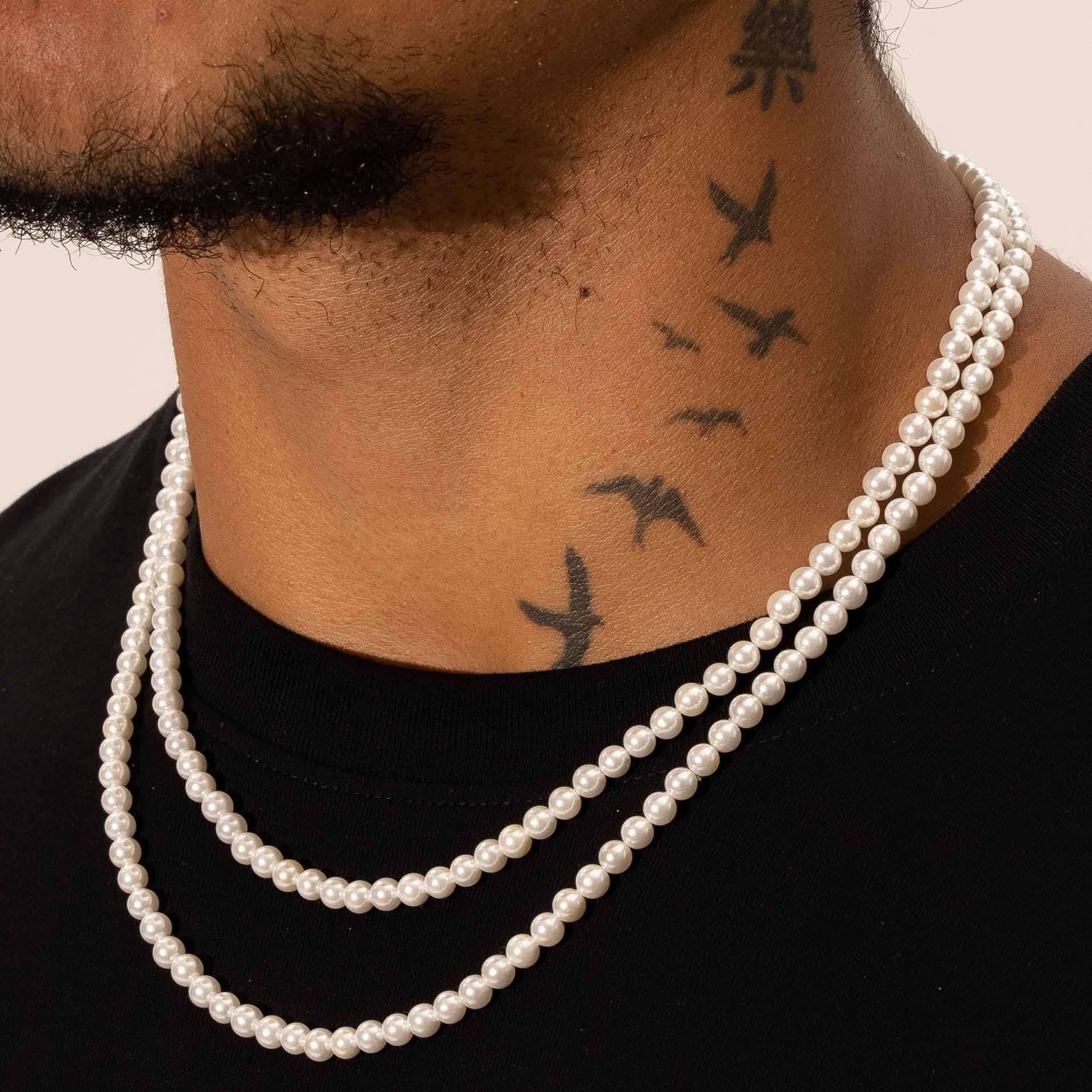 5mm Pearl Necklace - 925 Silver - Image 2