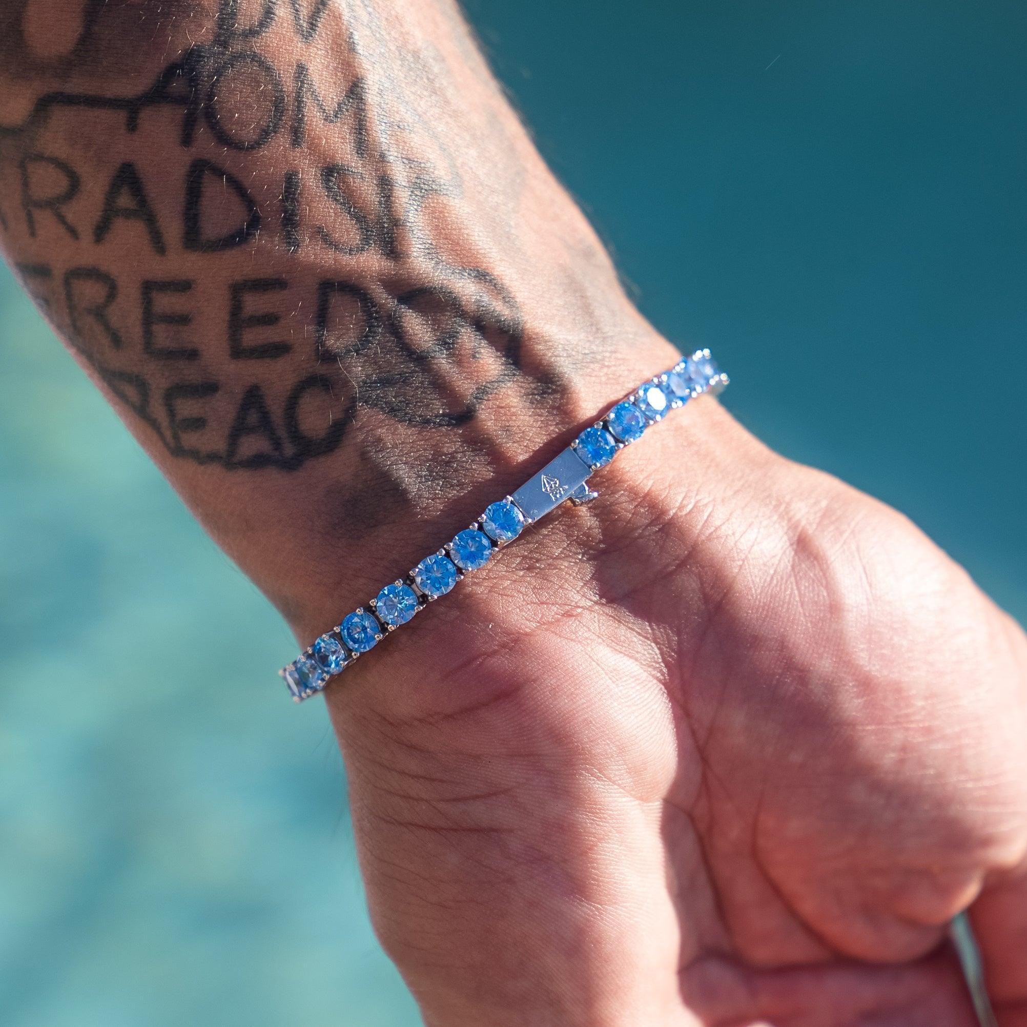 5mm Tennis Bracelet - Blue Sapphire - Image 3