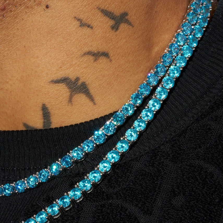 5mm Tennis Chain - Blue Sapphire - Image 3