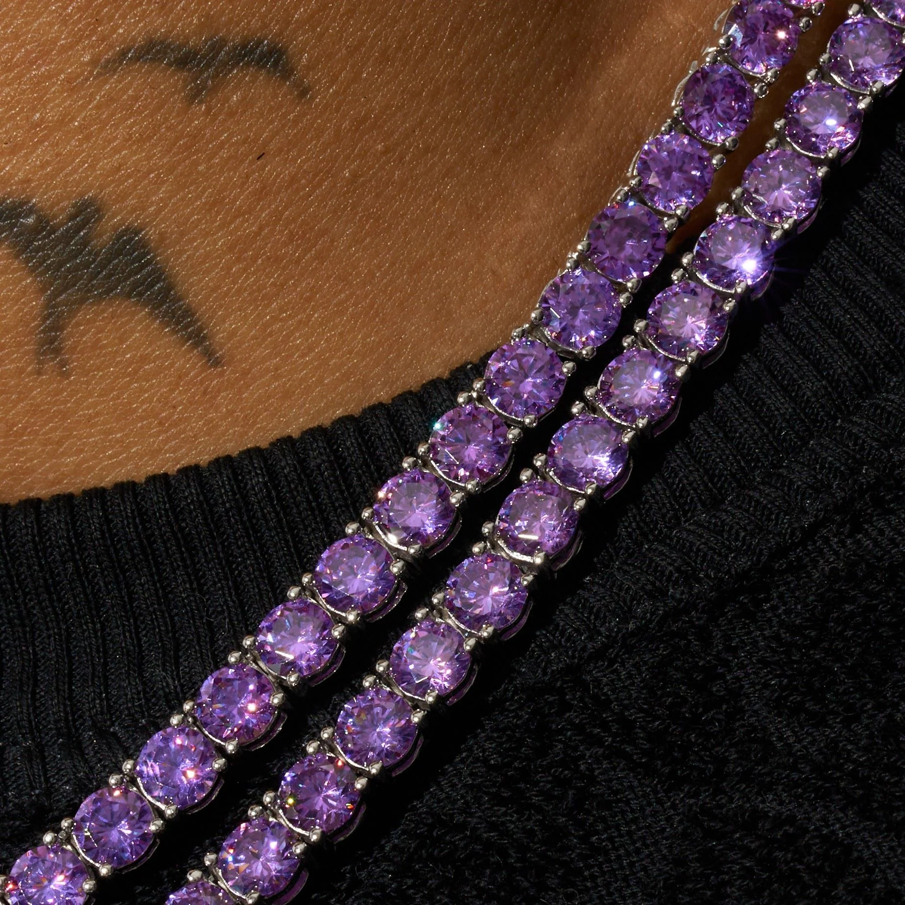 5mm Tennis Chain - Purple Amethyst - Image 4