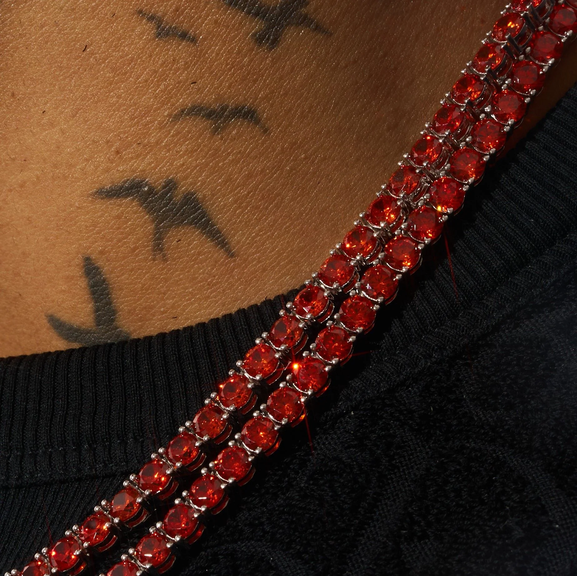 5mm Tennis Chain - Red Ruby - Image 3