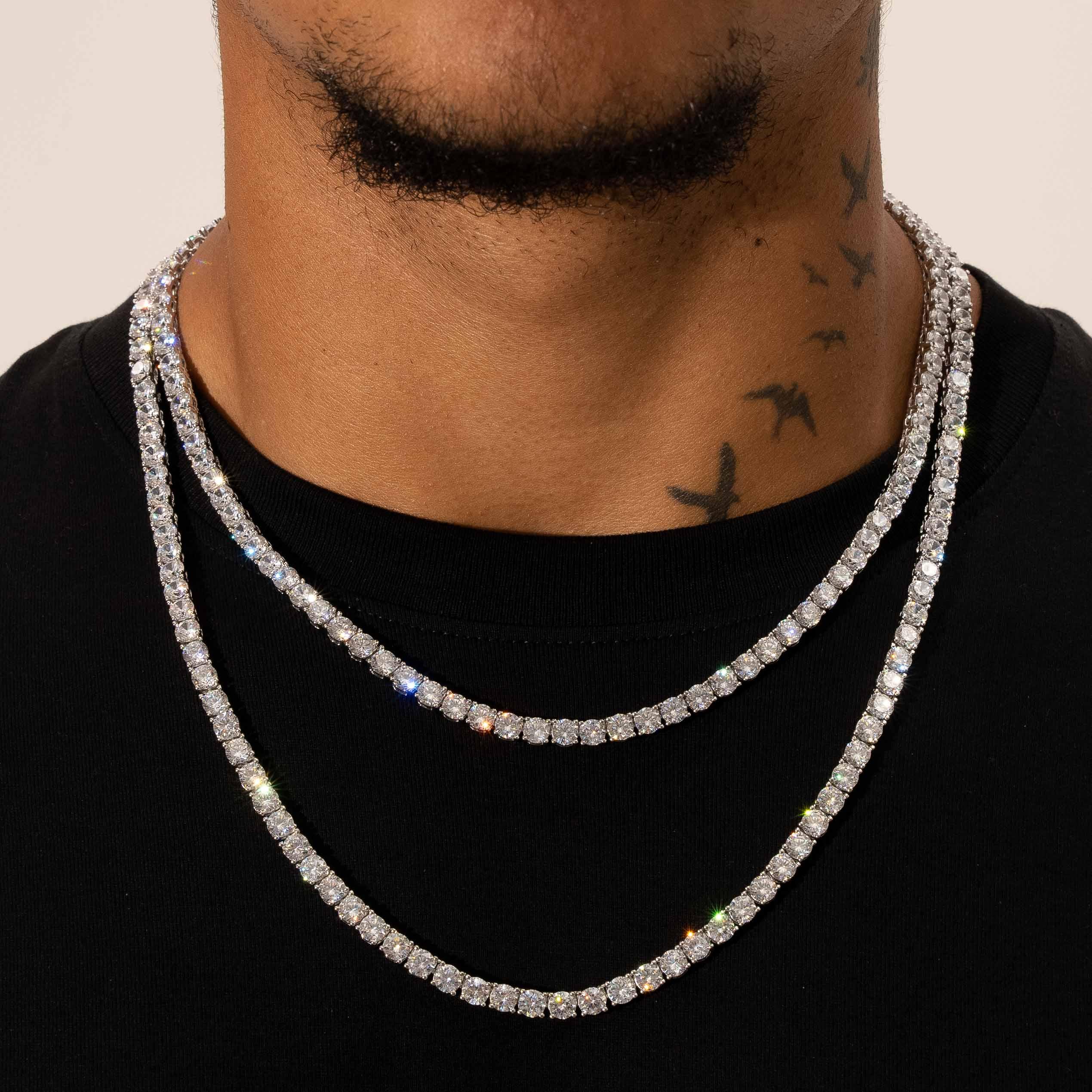 5mm Diamond Tennis Chain - 14k White Gold - Image 3