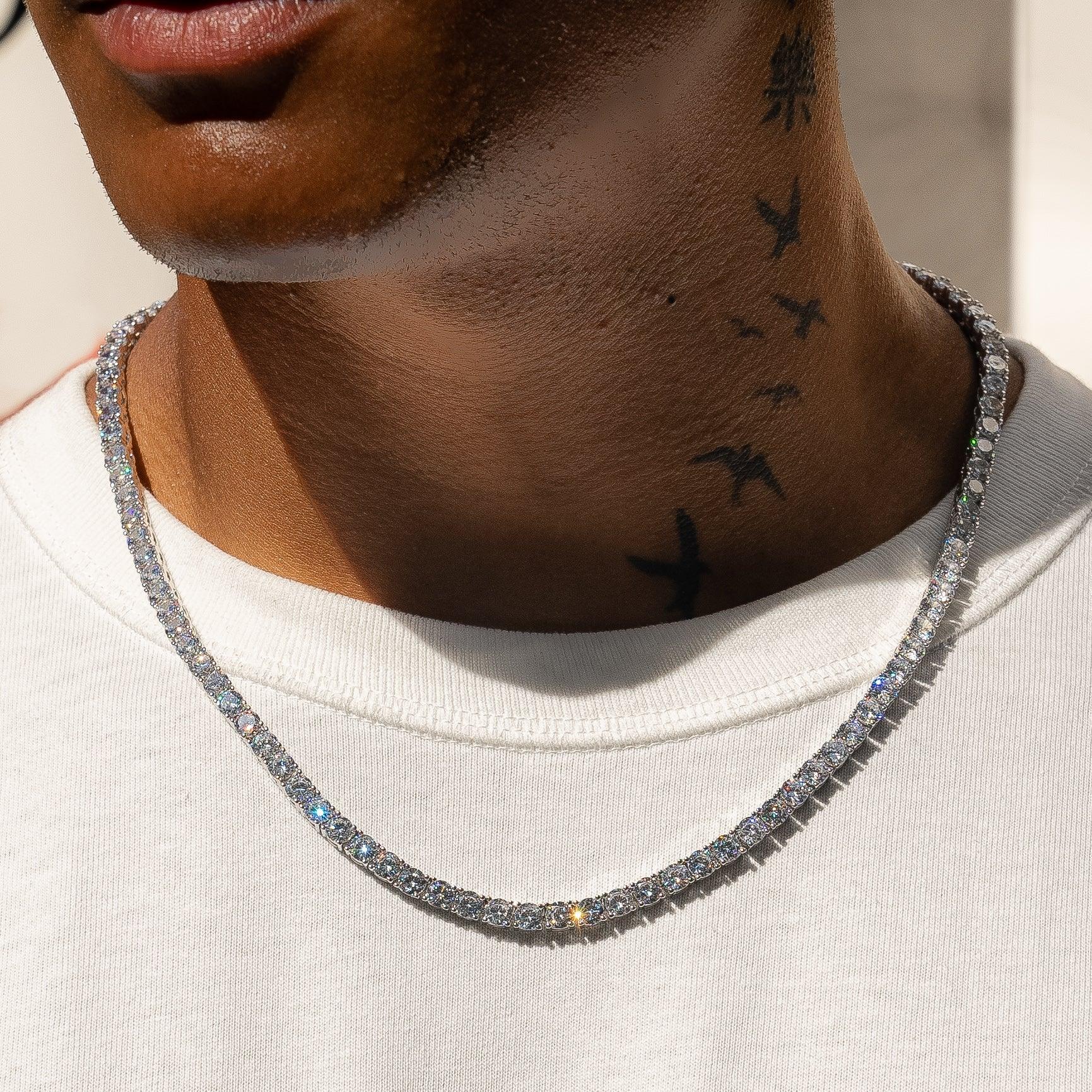 5mm Diamond Tennis Chain - 14k White Gold - Image 5