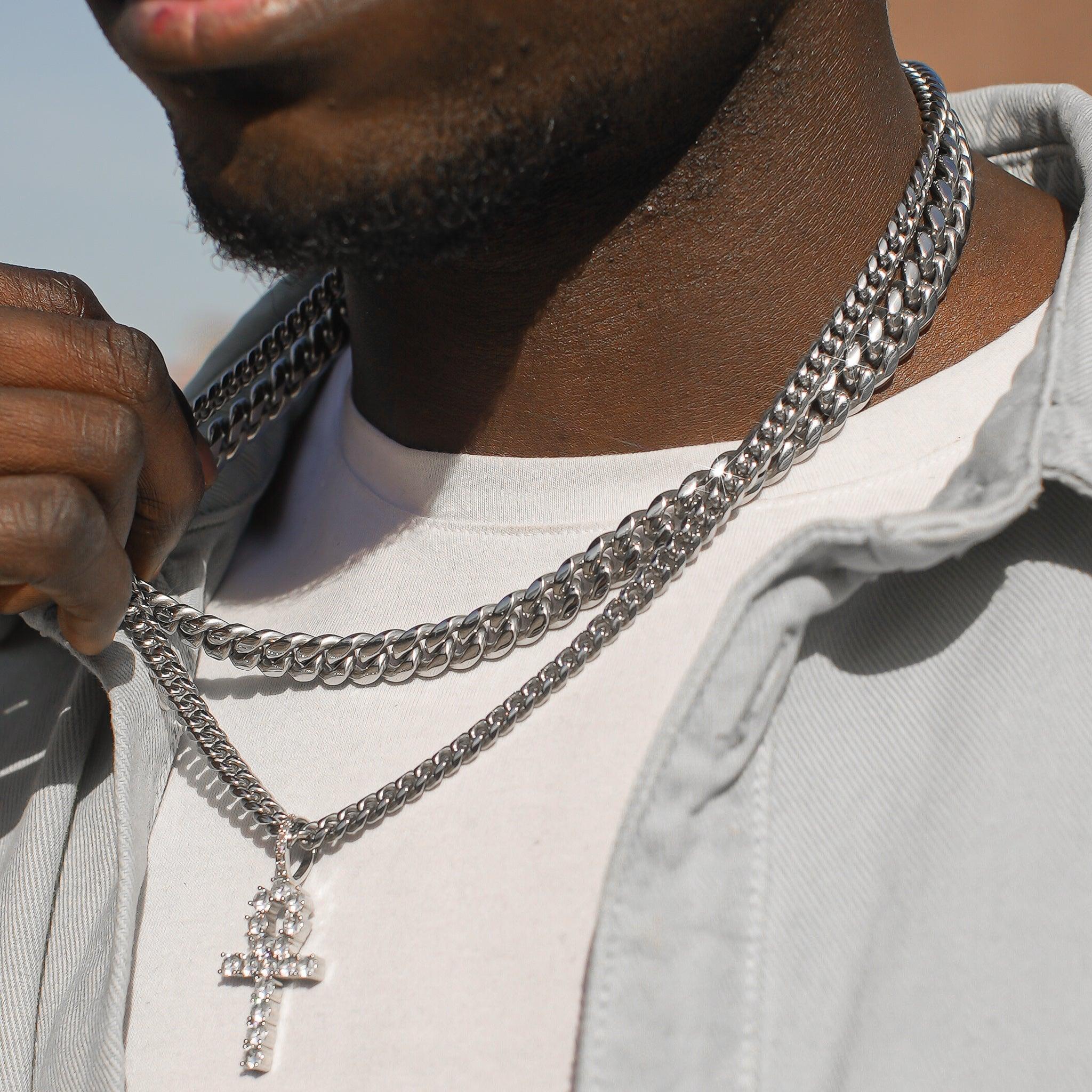 6mm Cuban Chain - White Gold - Image 2