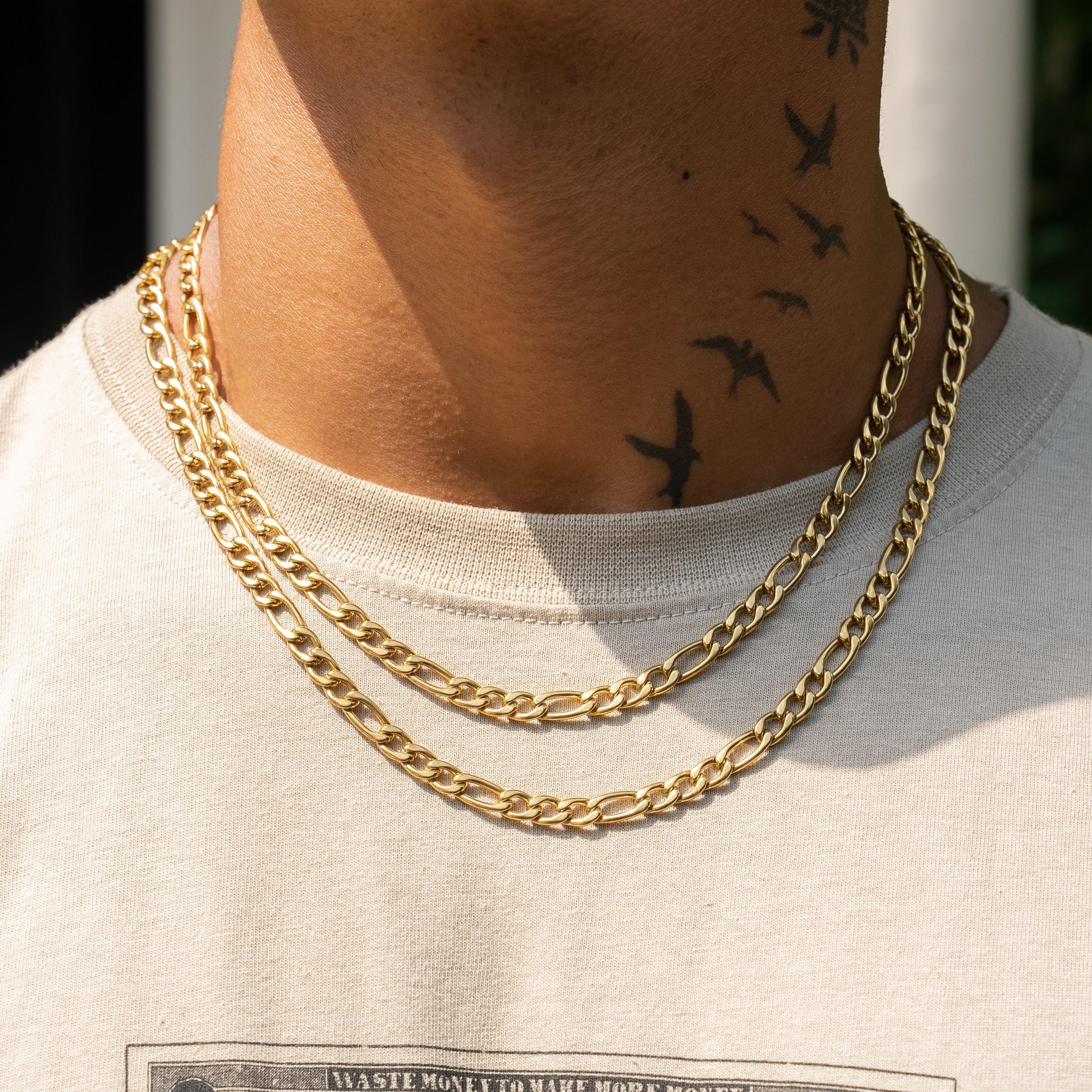 6mm Figaro Chain - Gold