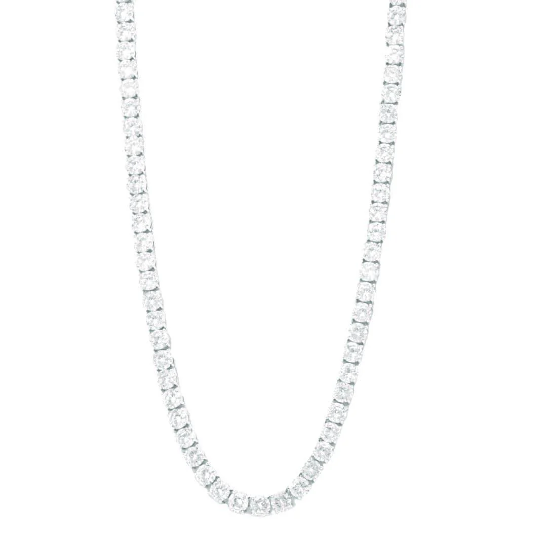 64CT 6mm Moissanite Tennis Chain - Silver - D Color - VVS1 - Image 4