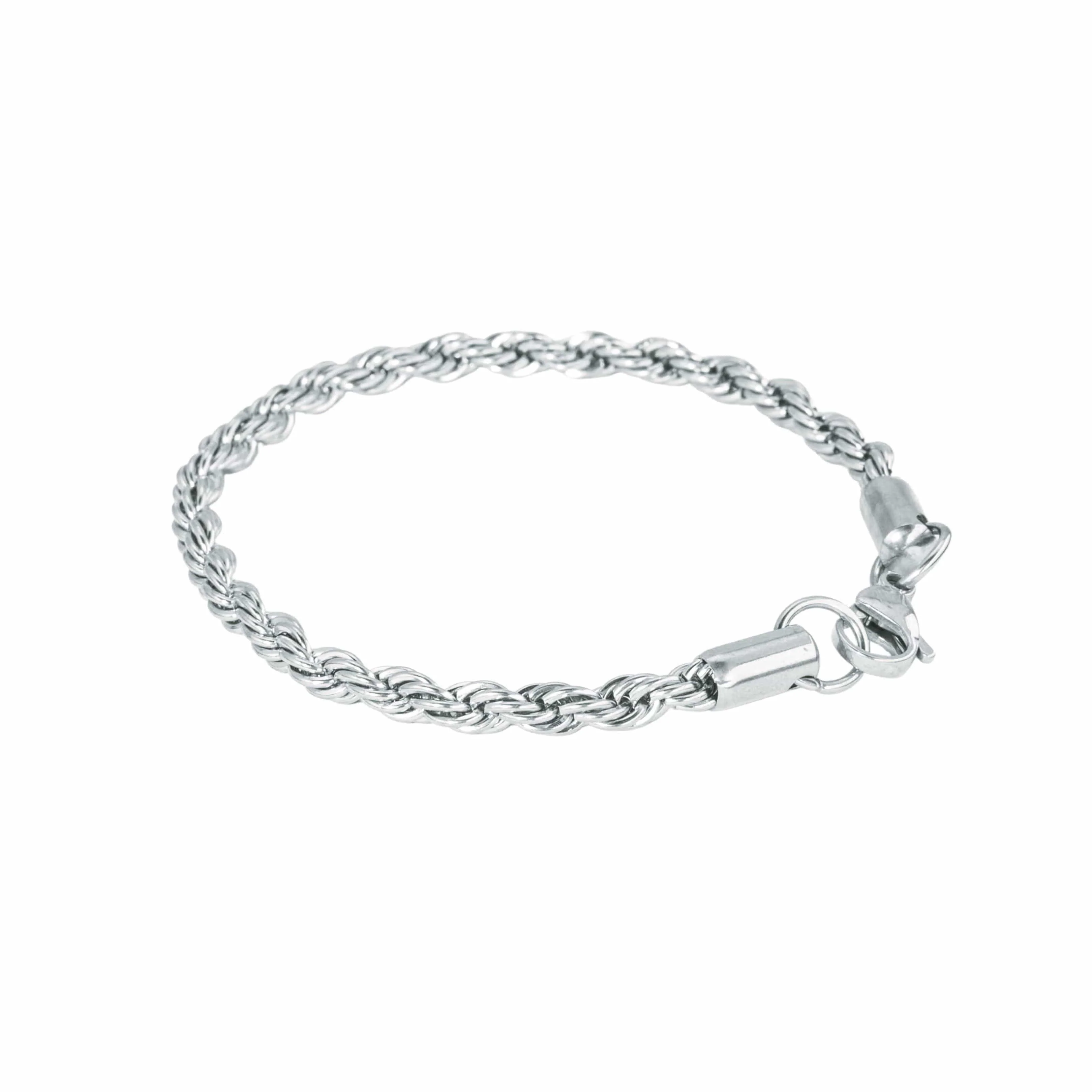 6mm Rope Bracelet - White Gold - Image 4