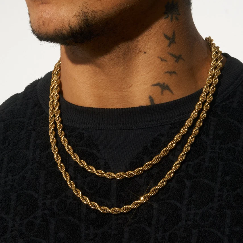 6mm Rope Chain - Gold - Image 2