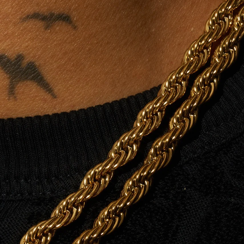 6mm Rope Chain - Gold - Image 3